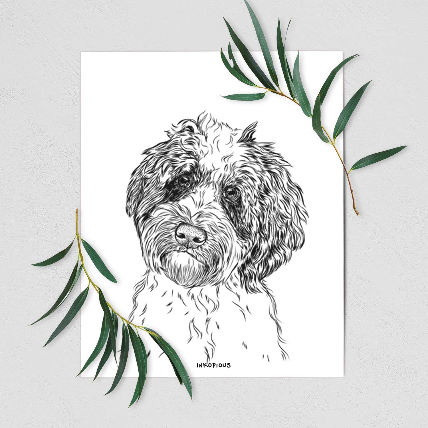 Rooney the Aussiedoodle Art Print