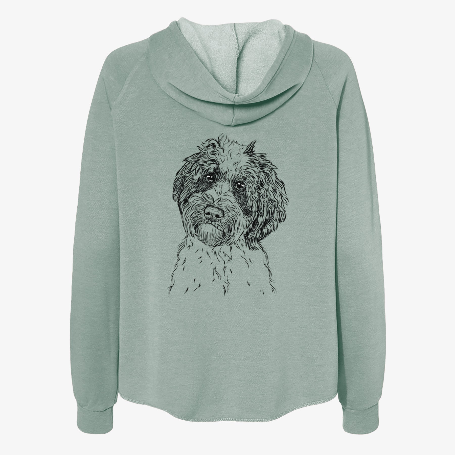 Rooney the Aussiedoodle - Women's Cali Wave Zip-Up Sweatshirt