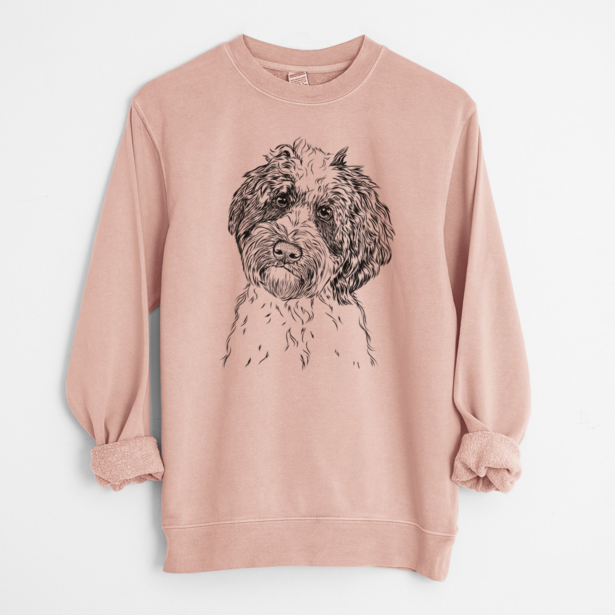 Bare Rooney the Aussiedoodle - Unisex Pigment Dyed Crew Sweatshirt