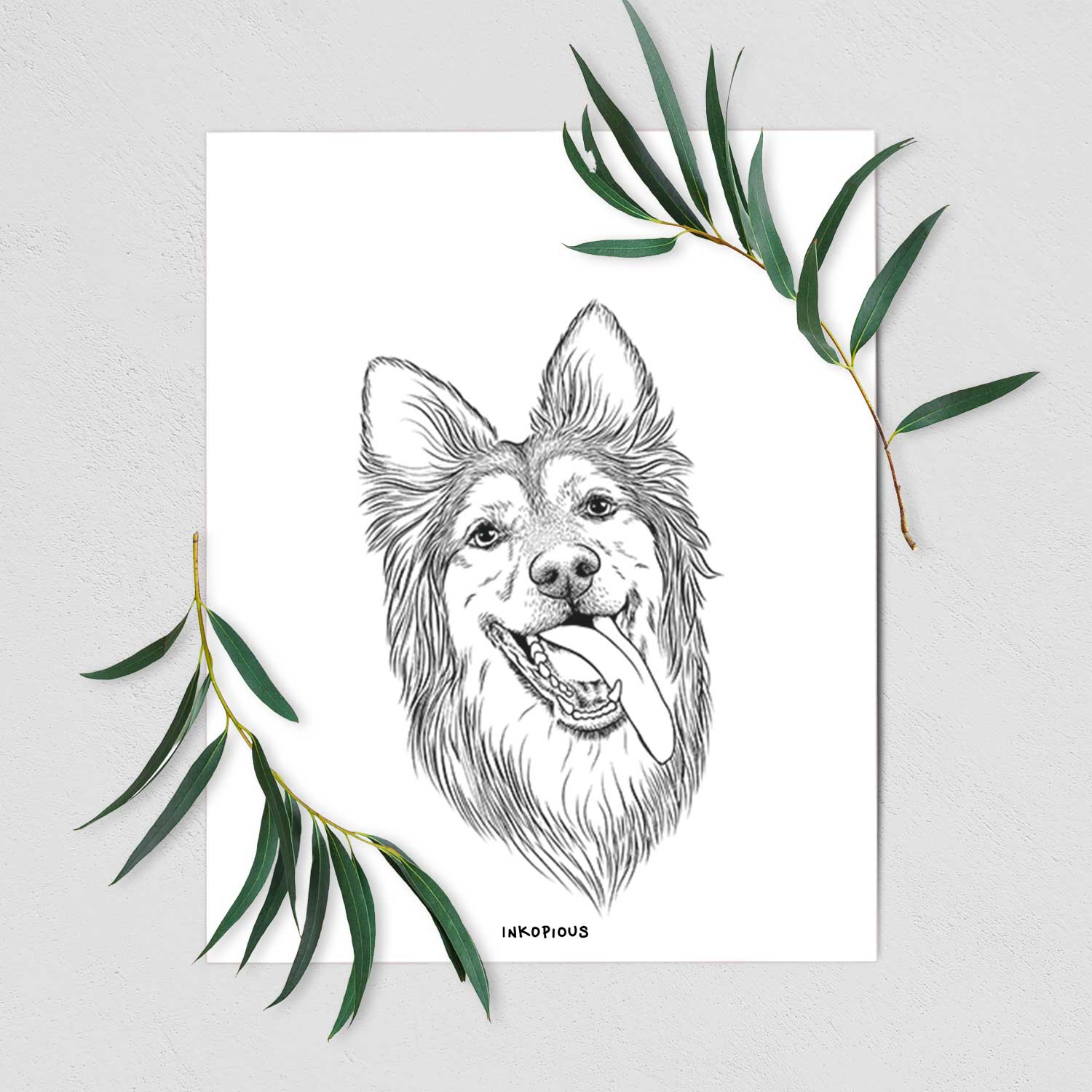 Rosalie the German Shepherd Mix Art Print