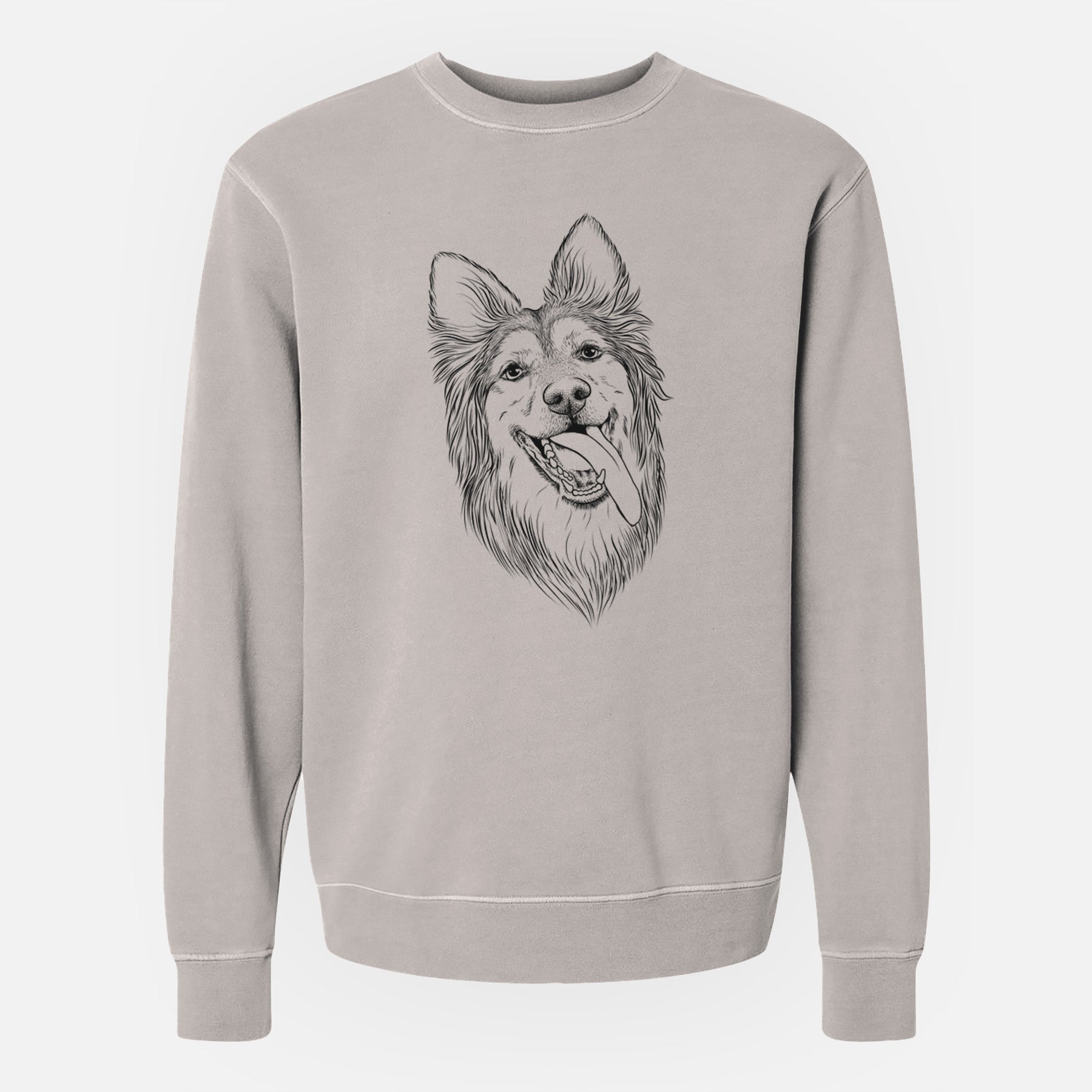 Bare Rosalie the German Shepherd Mix - Unisex Pigment Dyed Crew Sweatshirt