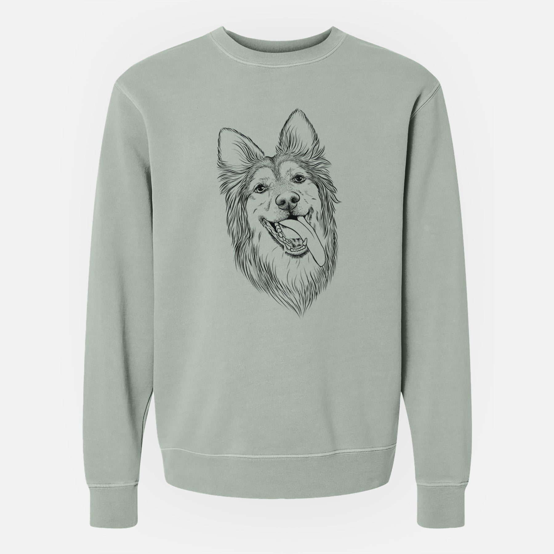 Bare Rosalie the German Shepherd Mix - Unisex Pigment Dyed Crew Sweatshirt