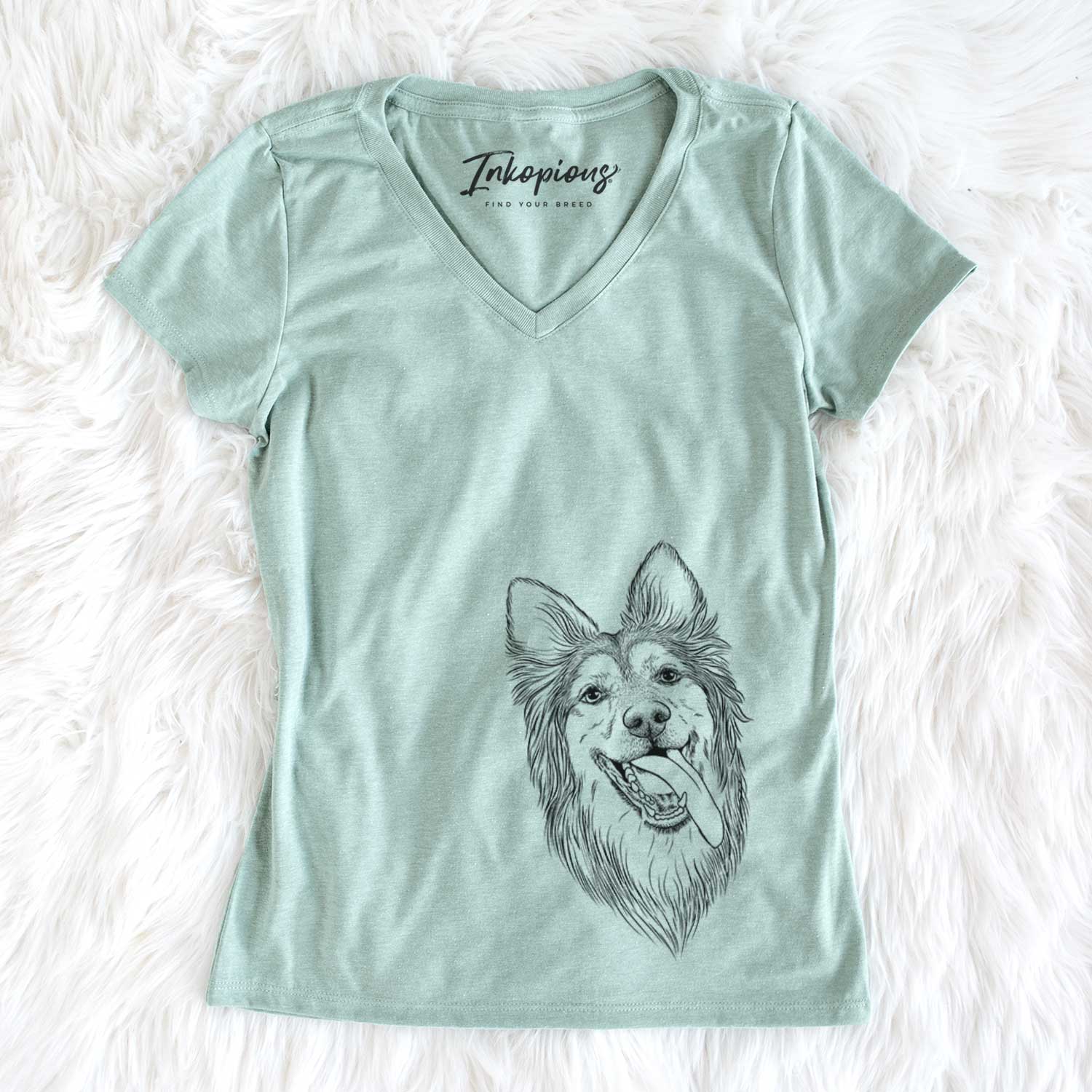 Bare Rosalie the German Shepherd Mix - Women's V-neck Shirt