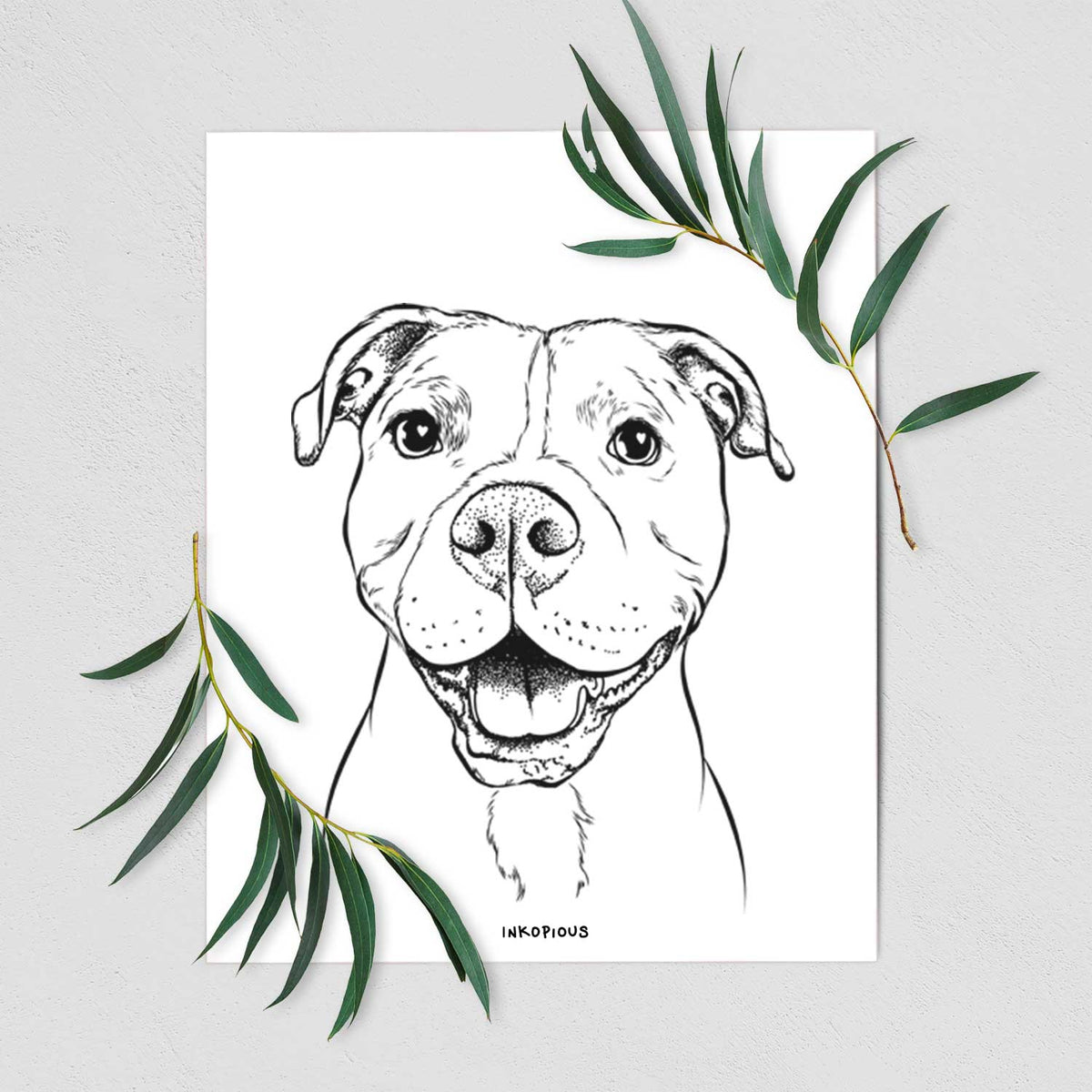 Roscoe the Pitbull Art Print