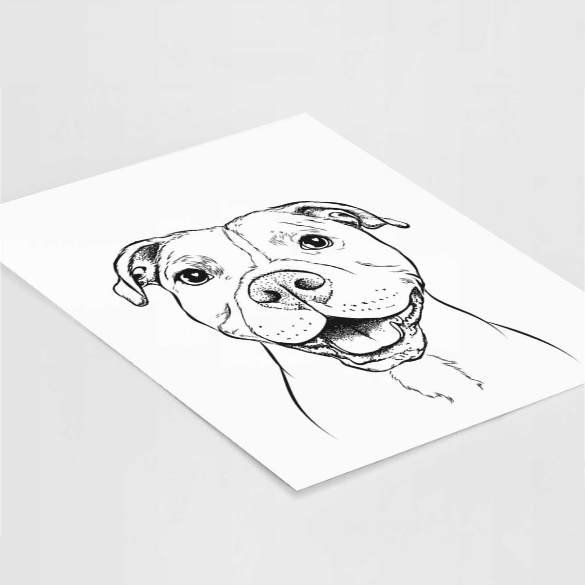 Roscoe the Pitbull Art Print