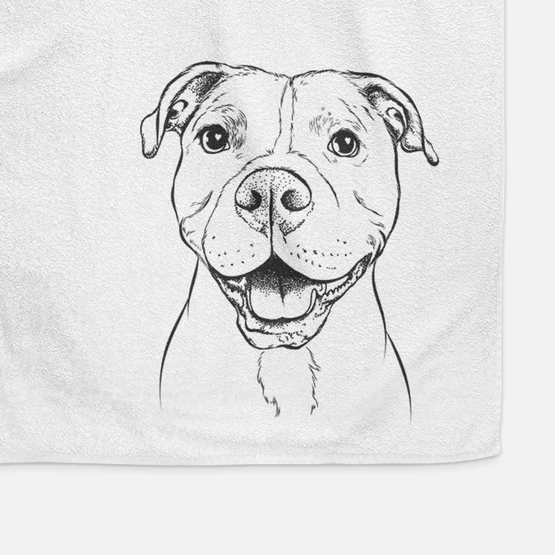 Roscoe the Pitbull Decorative Hand Towel