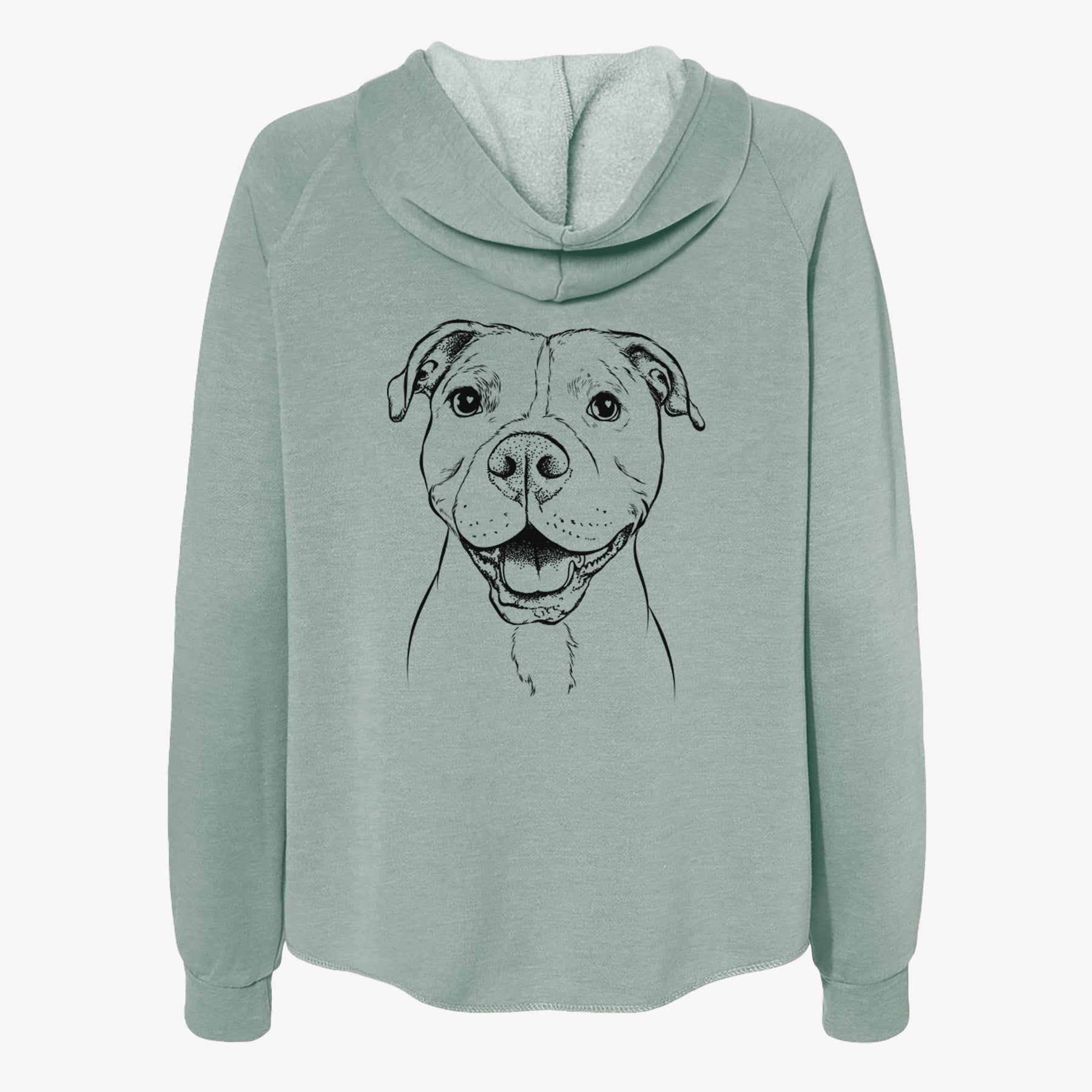 Roscoe the Pitbull - Women's Cali Wave Zip-Up Sweatshirt