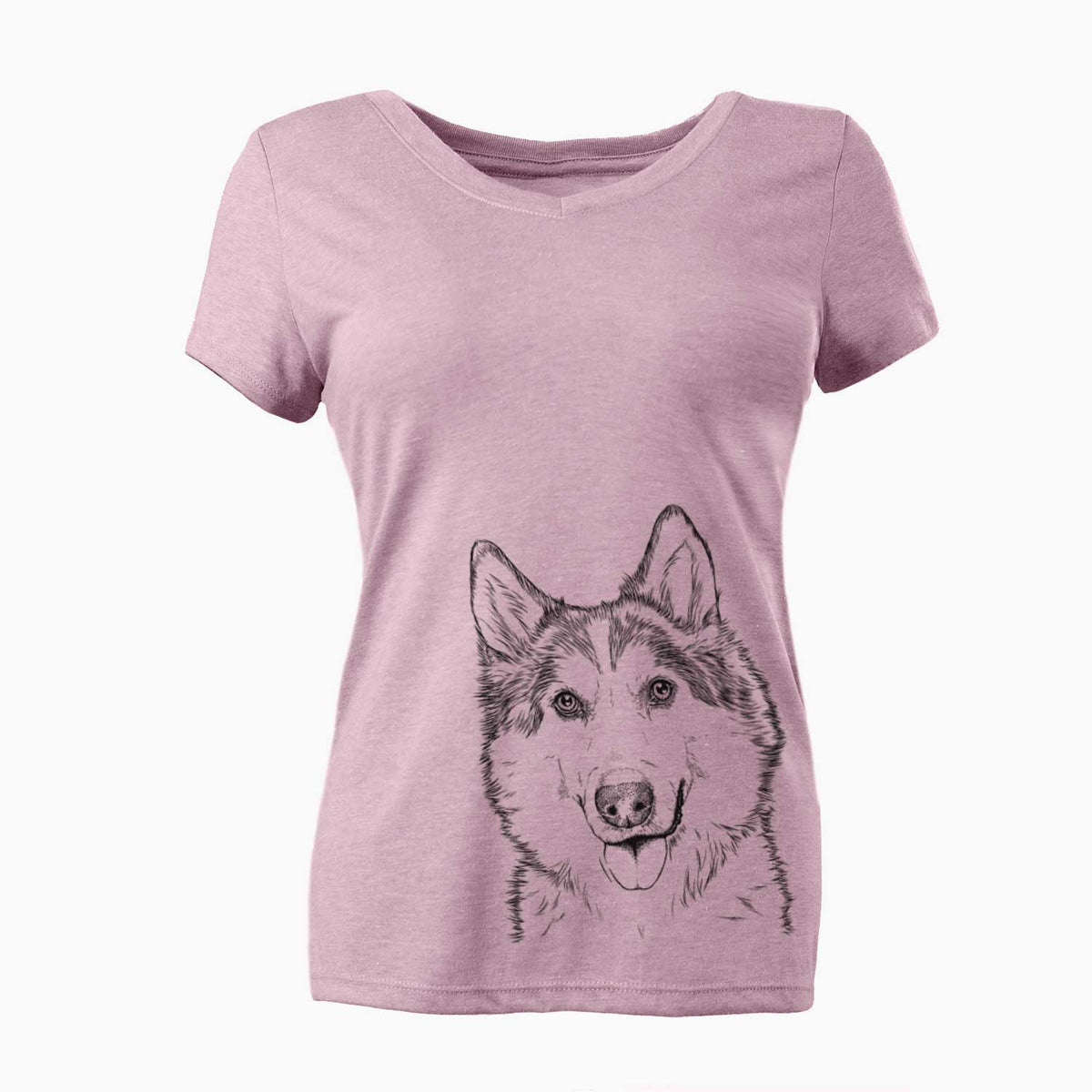 Bare Roshi the Mixed Breed - Women's V-neck Shirt