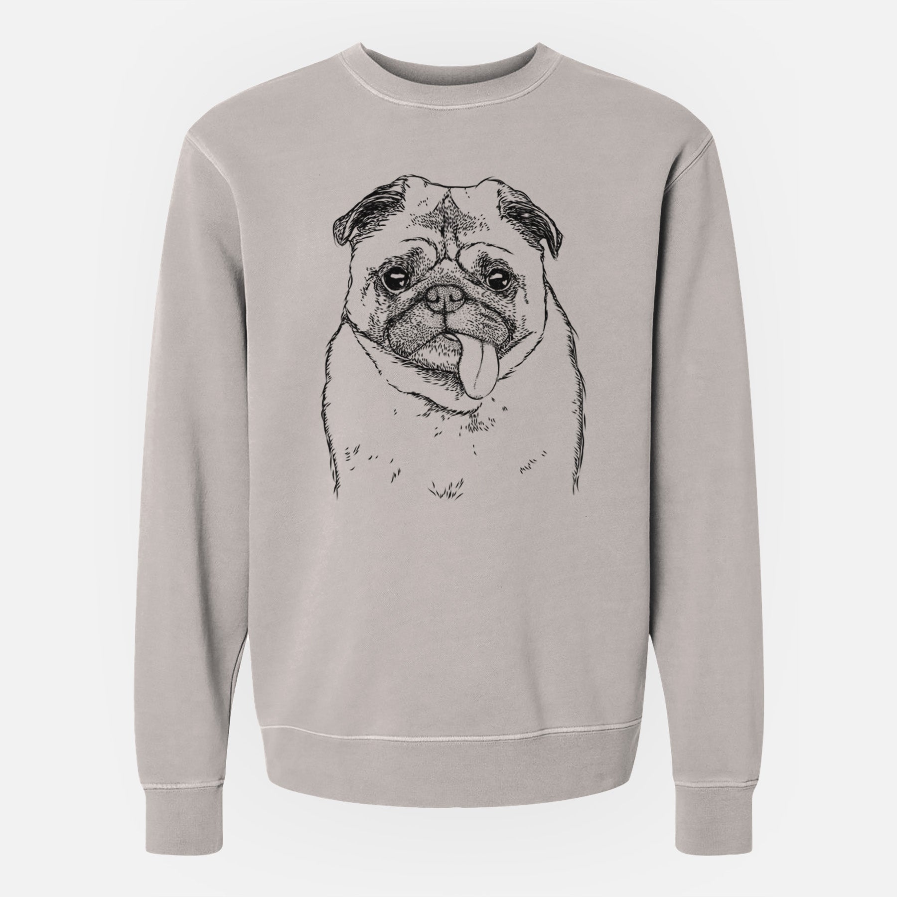 Bare Rosie the Pug - Unisex Pigment Dyed Crew Sweatshirt