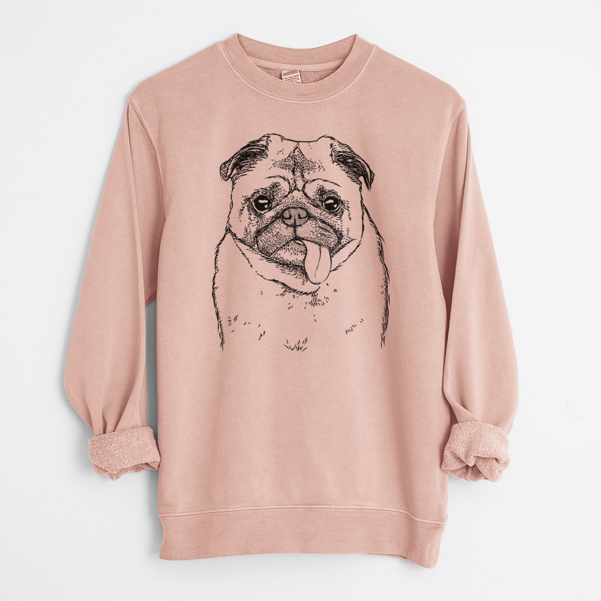 Bare Rosie the Pug - Unisex Pigment Dyed Crew Sweatshirt