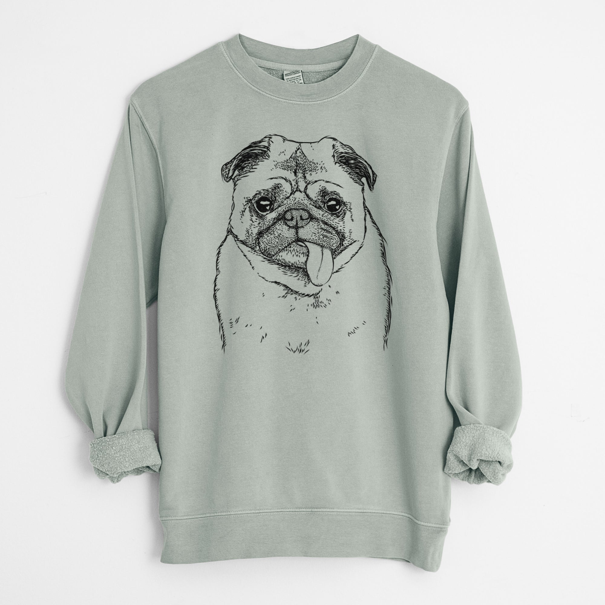 Bare Rosie the Pug - Unisex Pigment Dyed Crew Sweatshirt