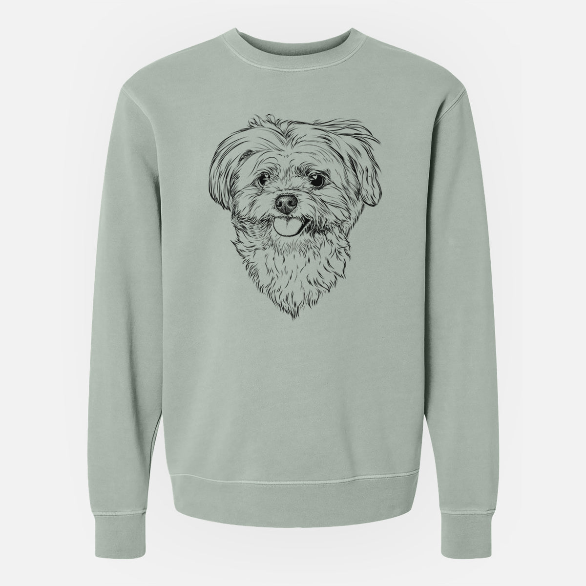 Bare Rosie the Maltipoo - Unisex Pigment Dyed Crew Sweatshirt