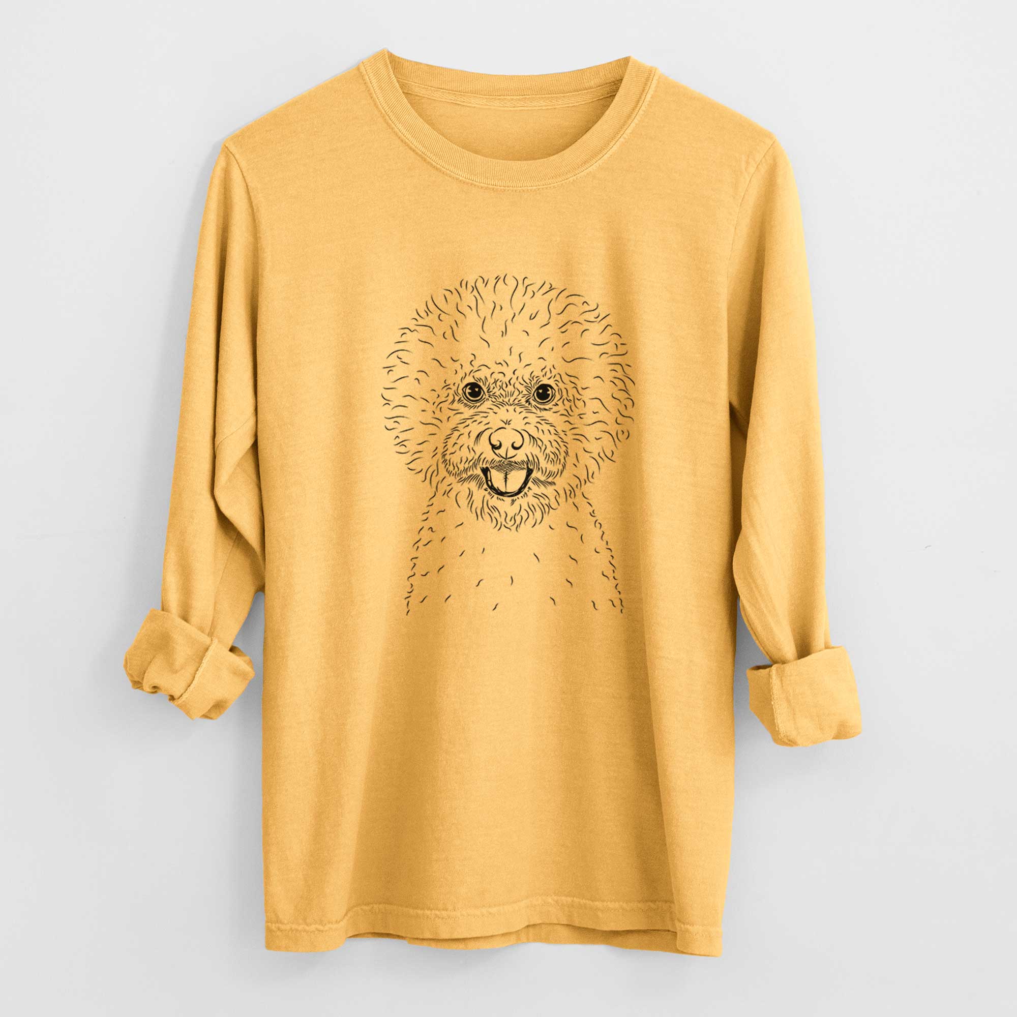 Bare Ross the Bichon Frise - Heavyweight 100% Cotton Long Sleeve