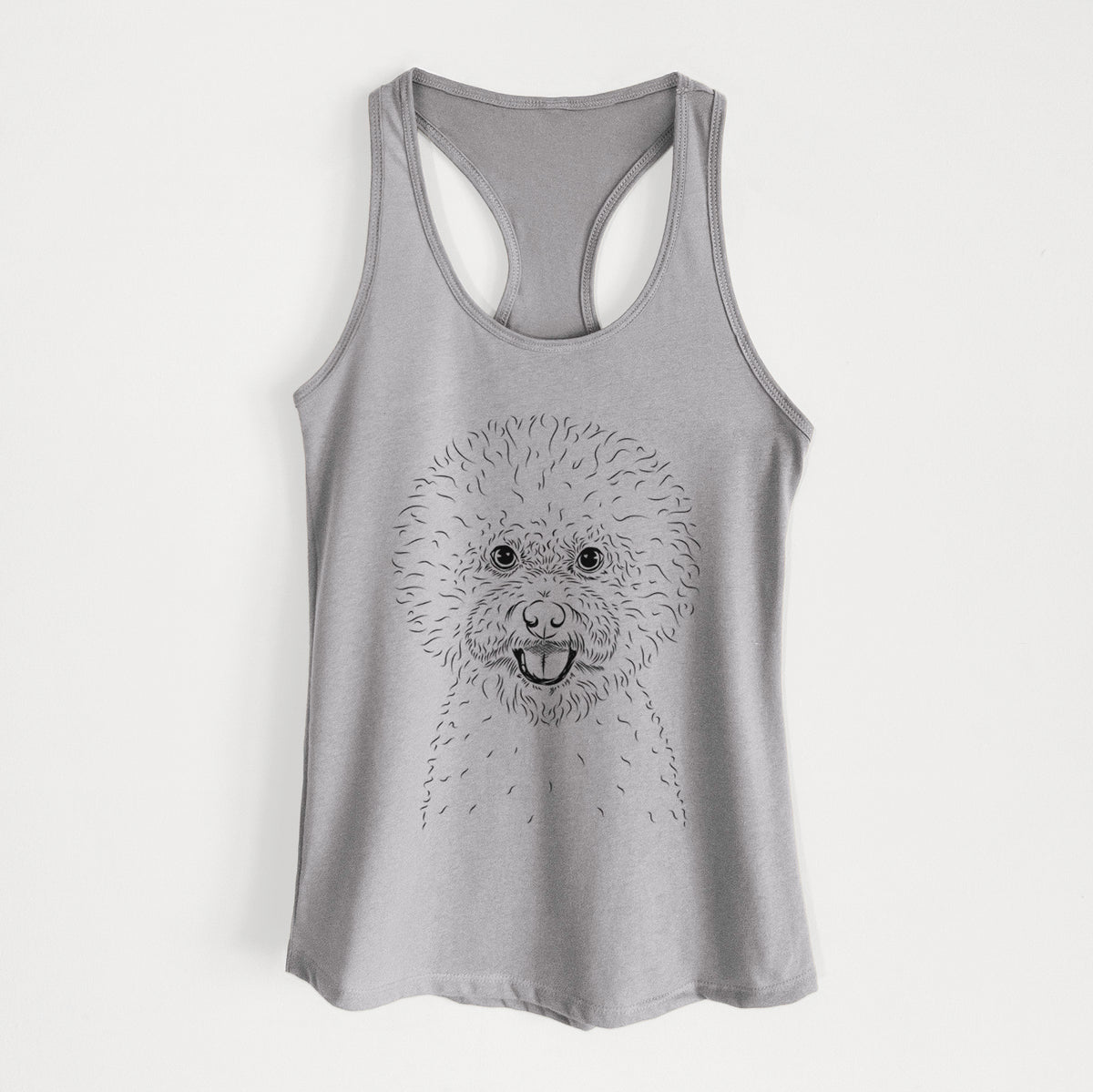 Ross the Bichon Frise - Women&#39;s Racerback Tanktop