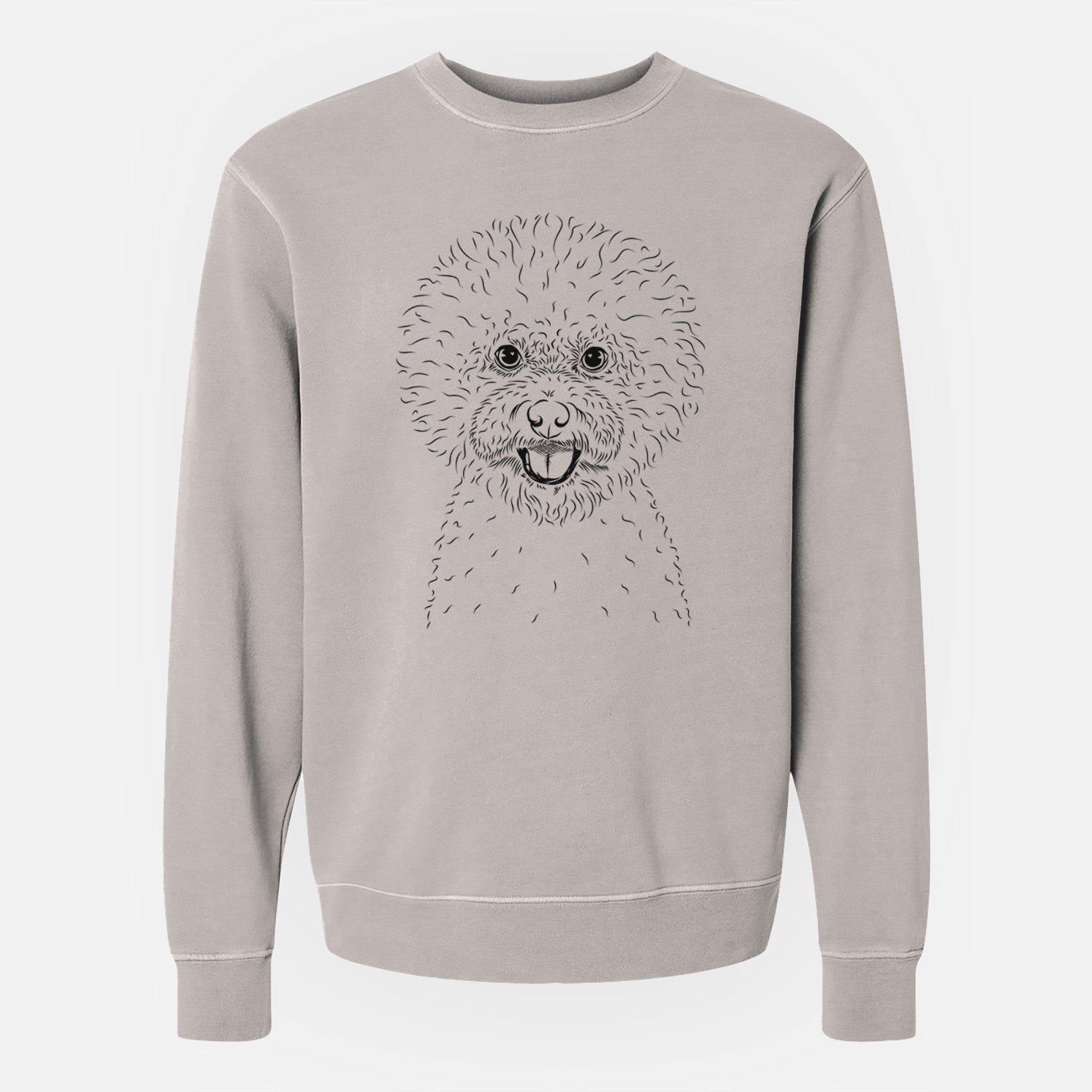 Bare Ross the Bichon Frise - Unisex Pigment Dyed Crew Sweatshirt