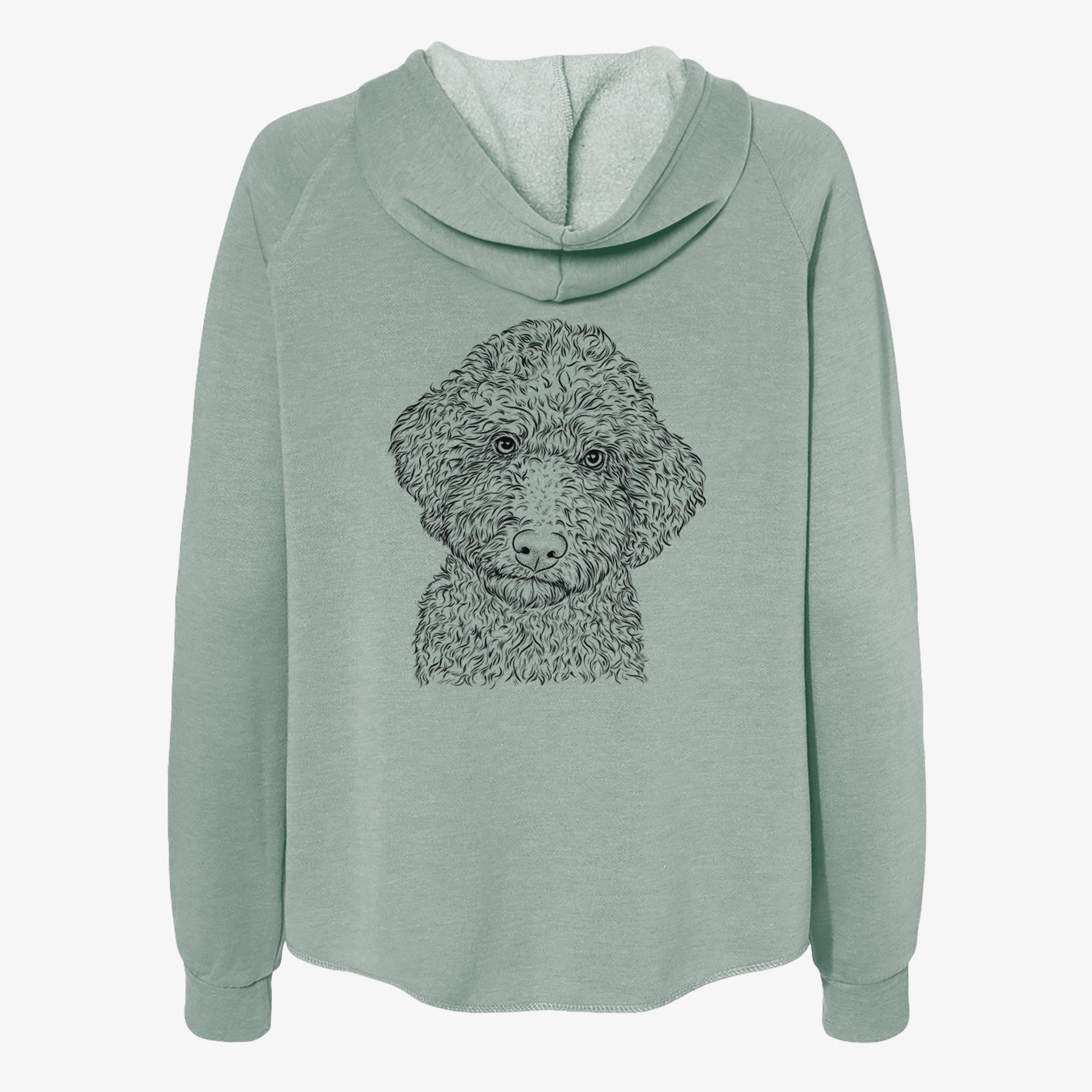 Ross the Lagotto Romagnolo - Women's Cali Wave Zip-Up Sweatshirt