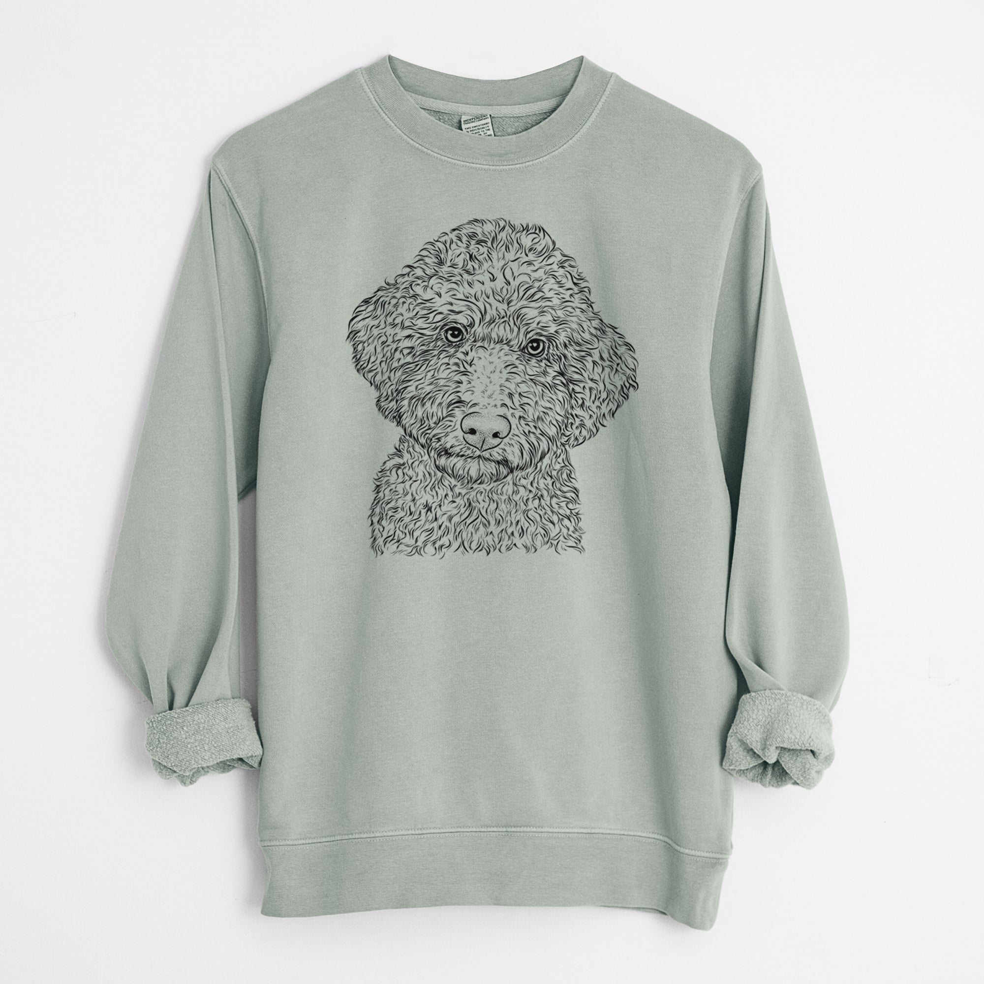 Bare Ross the Lagotto Romagnolo - Unisex Pigment Dyed Crew Sweatshirt