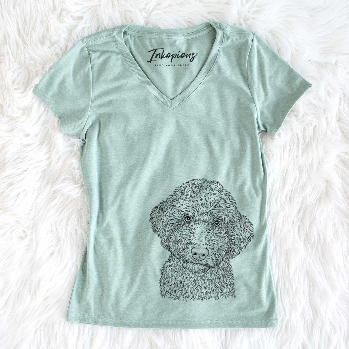 Ross the Lagotto Romagnolo - Women&#39;s V-neck Shirt