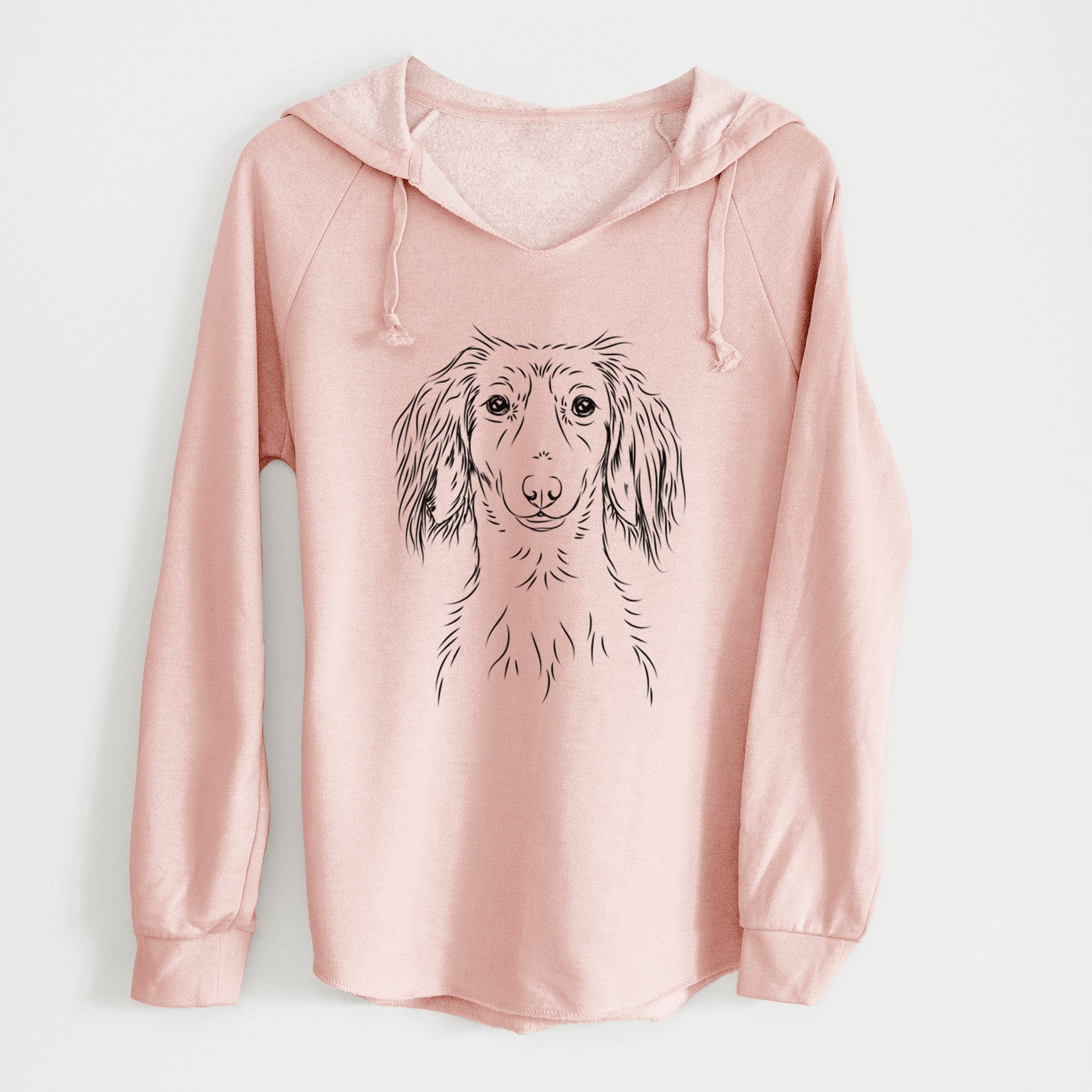 Bare Roux the Long Haired Dachshund - Cali Wave Hooded Sweatshirt