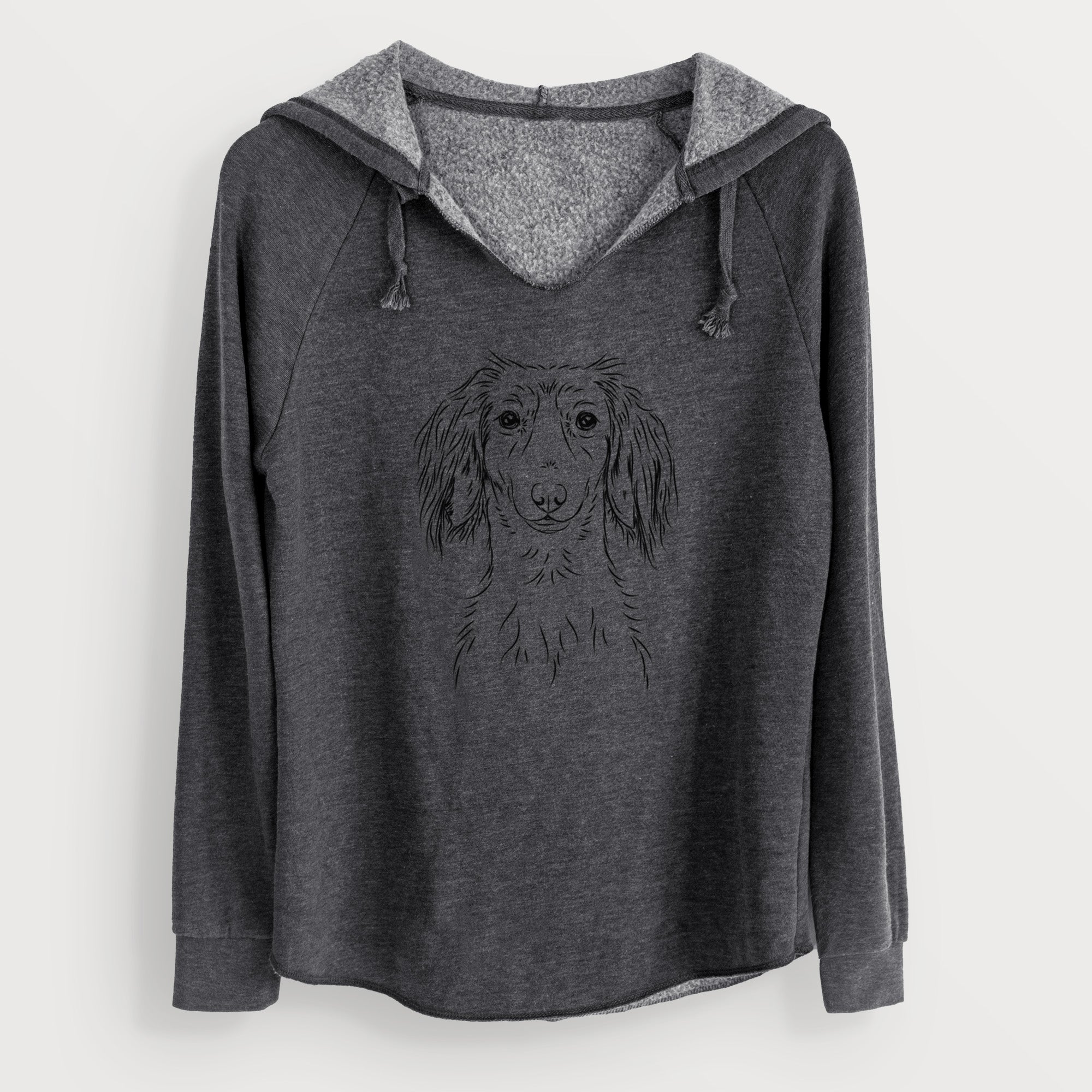 Bare Roux the Long Haired Dachshund - Cali Wave Hooded Sweatshirt