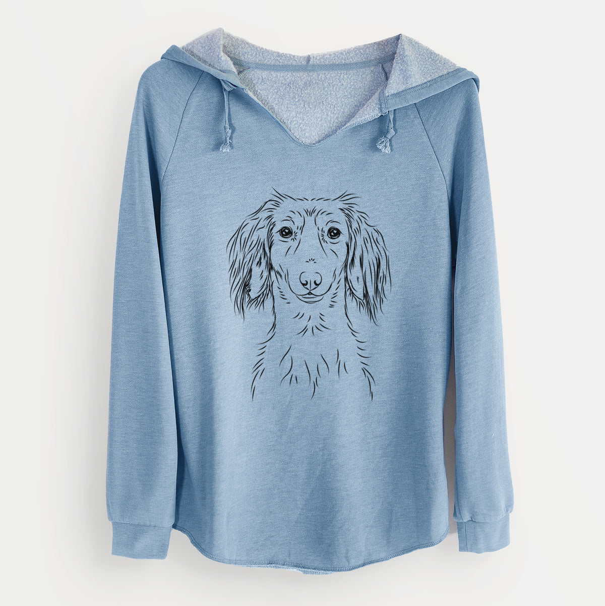 Bare Roux the Long Haired Dachshund - Cali Wave Hooded Sweatshirt