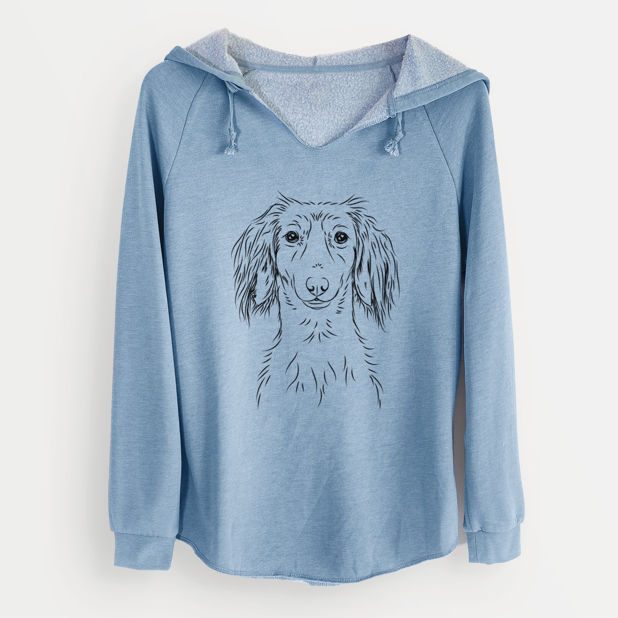 Bare Roux the Long Haired Dachshund - Cali Wave Hooded Sweatshirt