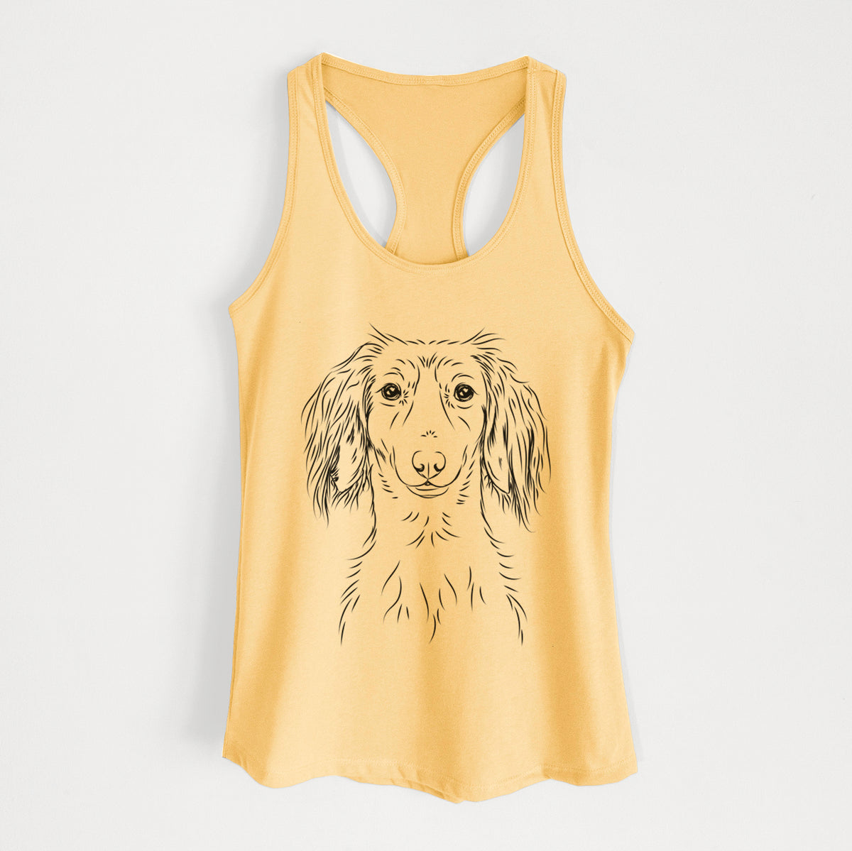 Roux the Long Haired Dachshund - Women's Racerback Tanktop