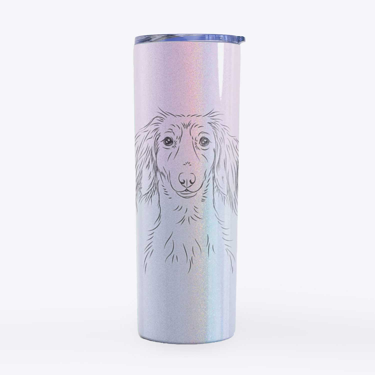 Roux the Long Haired Dachshund - 20oz Skinny Tumbler