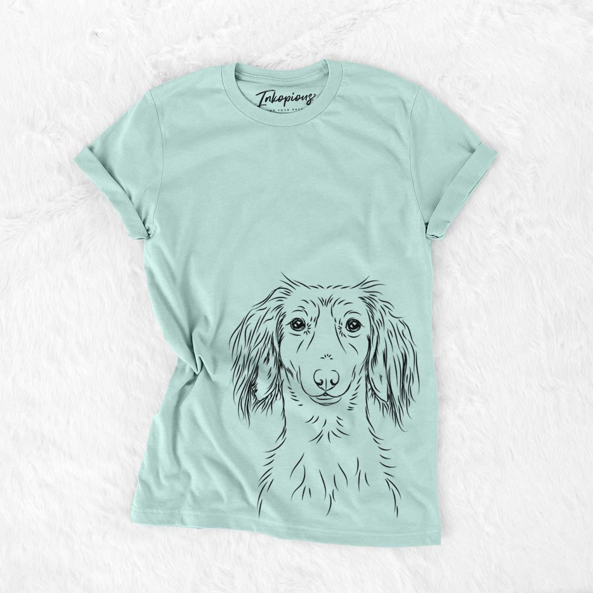 Bare Roux the Long Haired Dachshund - Unisex Crewneck