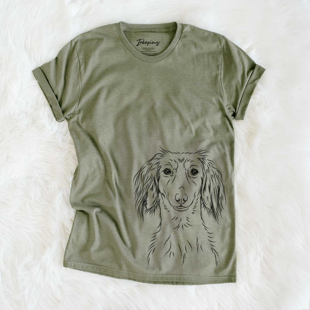 Bare Roux the Long Haired Dachshund - Unisex Crewneck