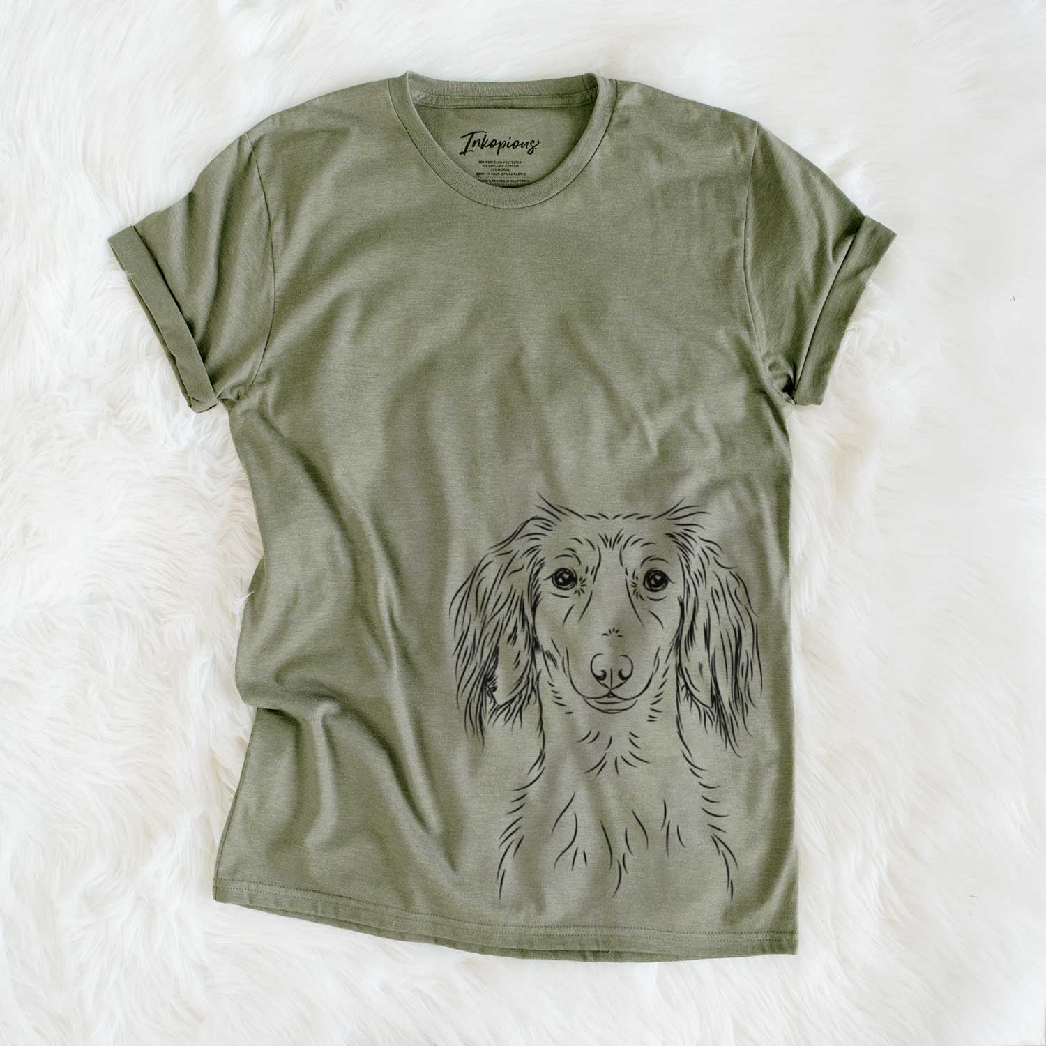 Bare Roux the Long Haired Dachshund - Unisex Crewneck
