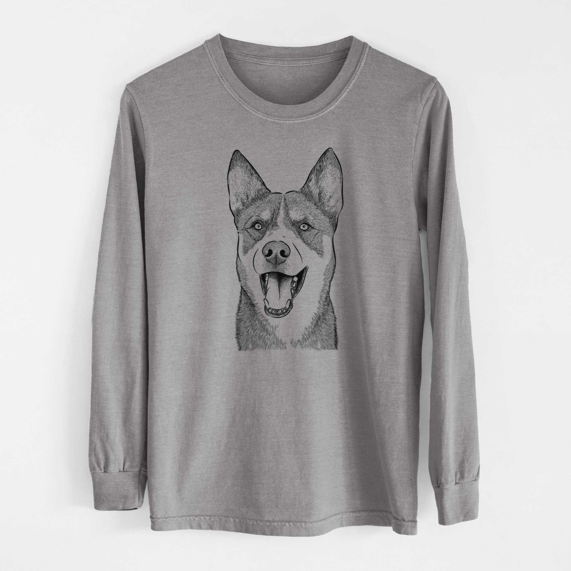 Bare Roux the Siberian Husky - Heavyweight 100% Cotton Long Sleeve