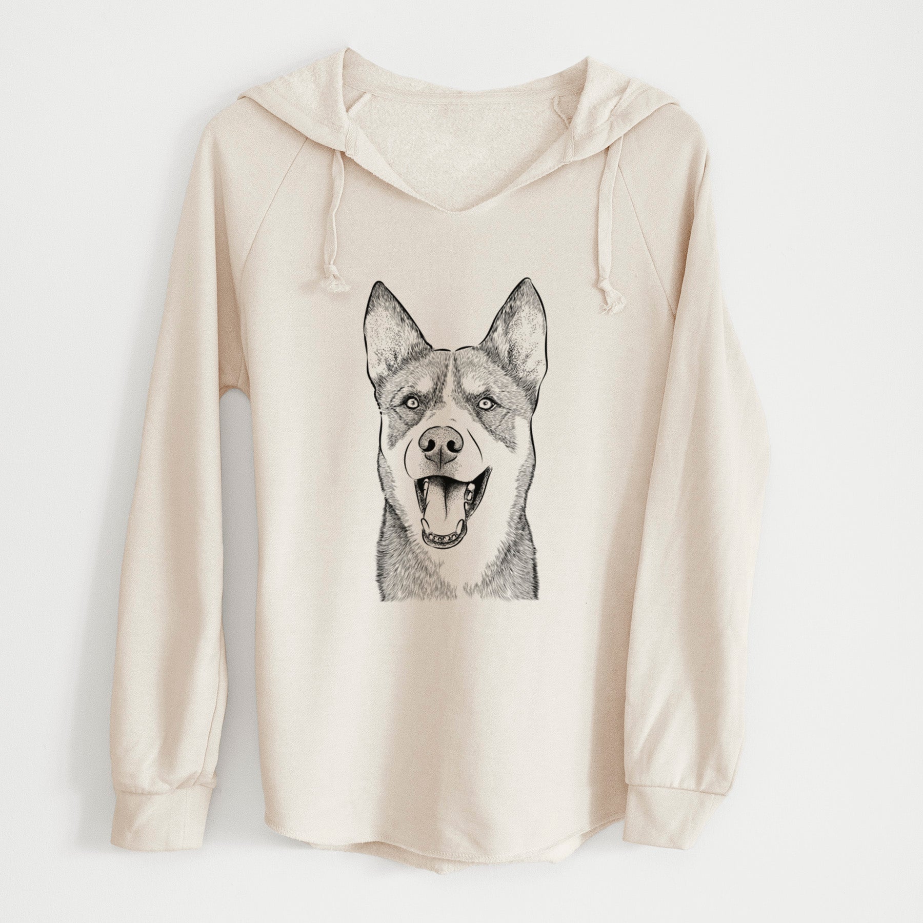 Bare Roux the Siberian Husky - Cali Wave Hooded Sweatshirt