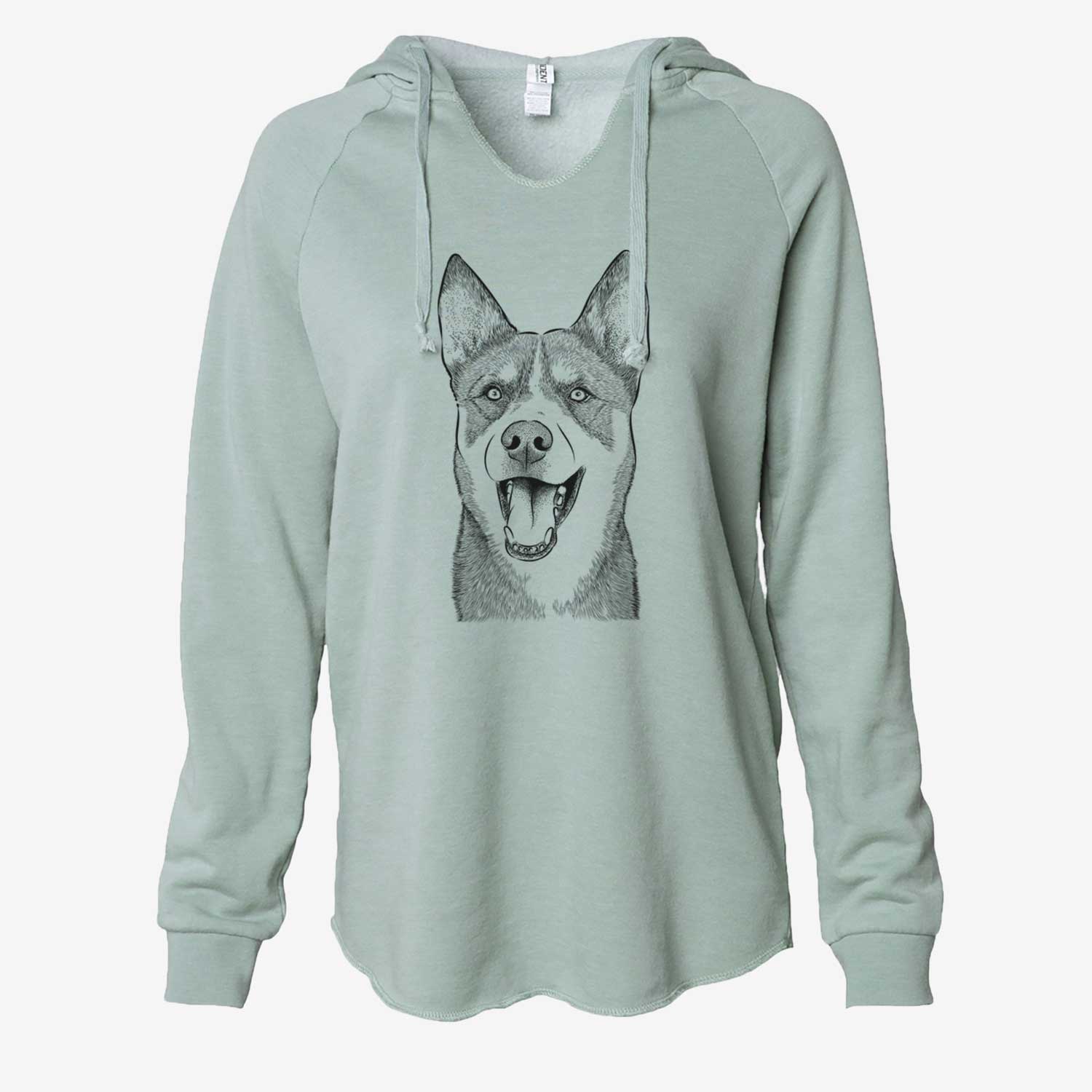 Roux the Siberian Husky - Cali Wave Hooded Sweatshirt