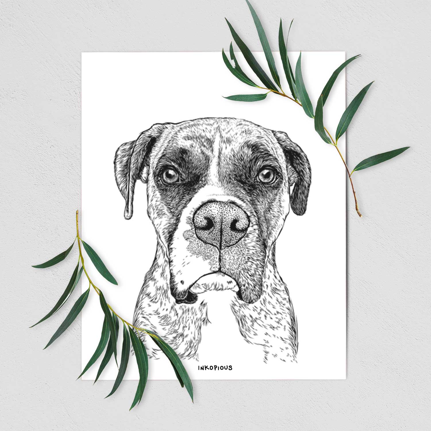 Rowdy Rex the Boxer Art Print