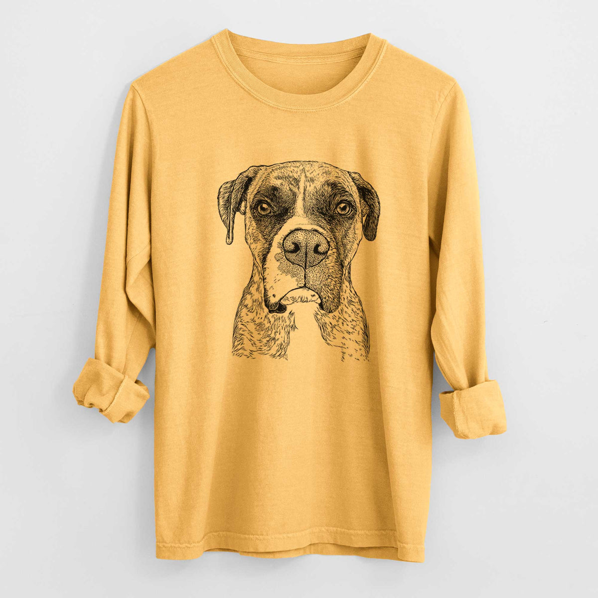 Bare Rowdy Rex the Boxer - Heavyweight 100% Cotton Long Sleeve