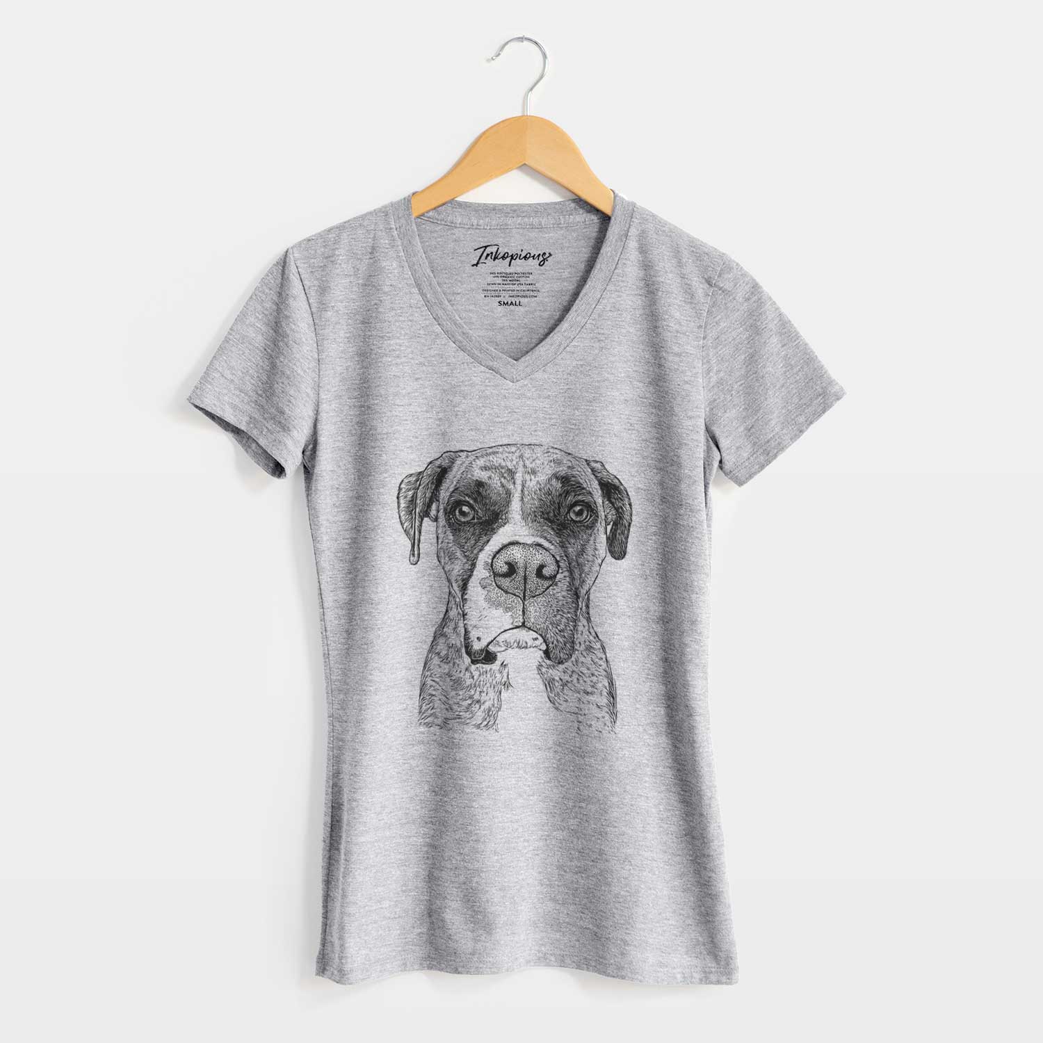 Bare Rowdy Rex the Boxer - Women's V-neck Shirt