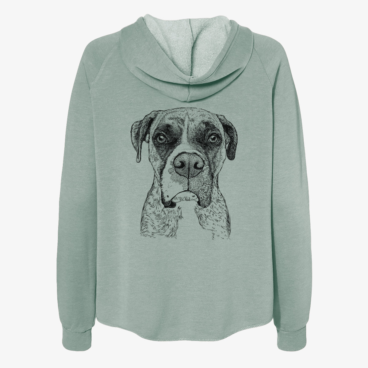 Rowdy Rex the Boxer - Women's Cali Wave Zip-Up Sweatshirt