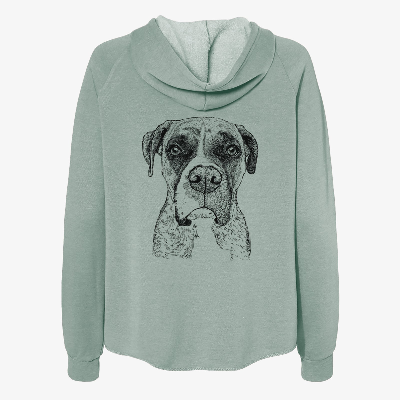 Rowdy Rex the Boxer - Women's Cali Wave Zip-Up Sweatshirt