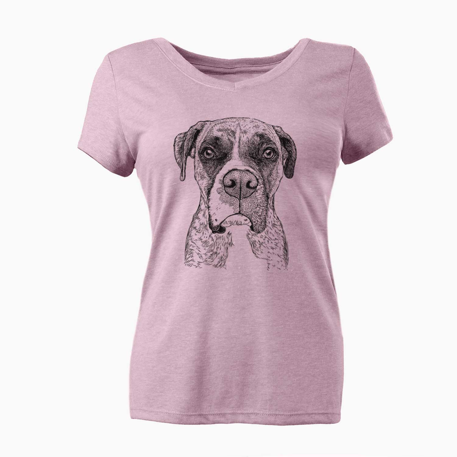 Bare Rowdy Rex the Boxer - Women's V-neck Shirt