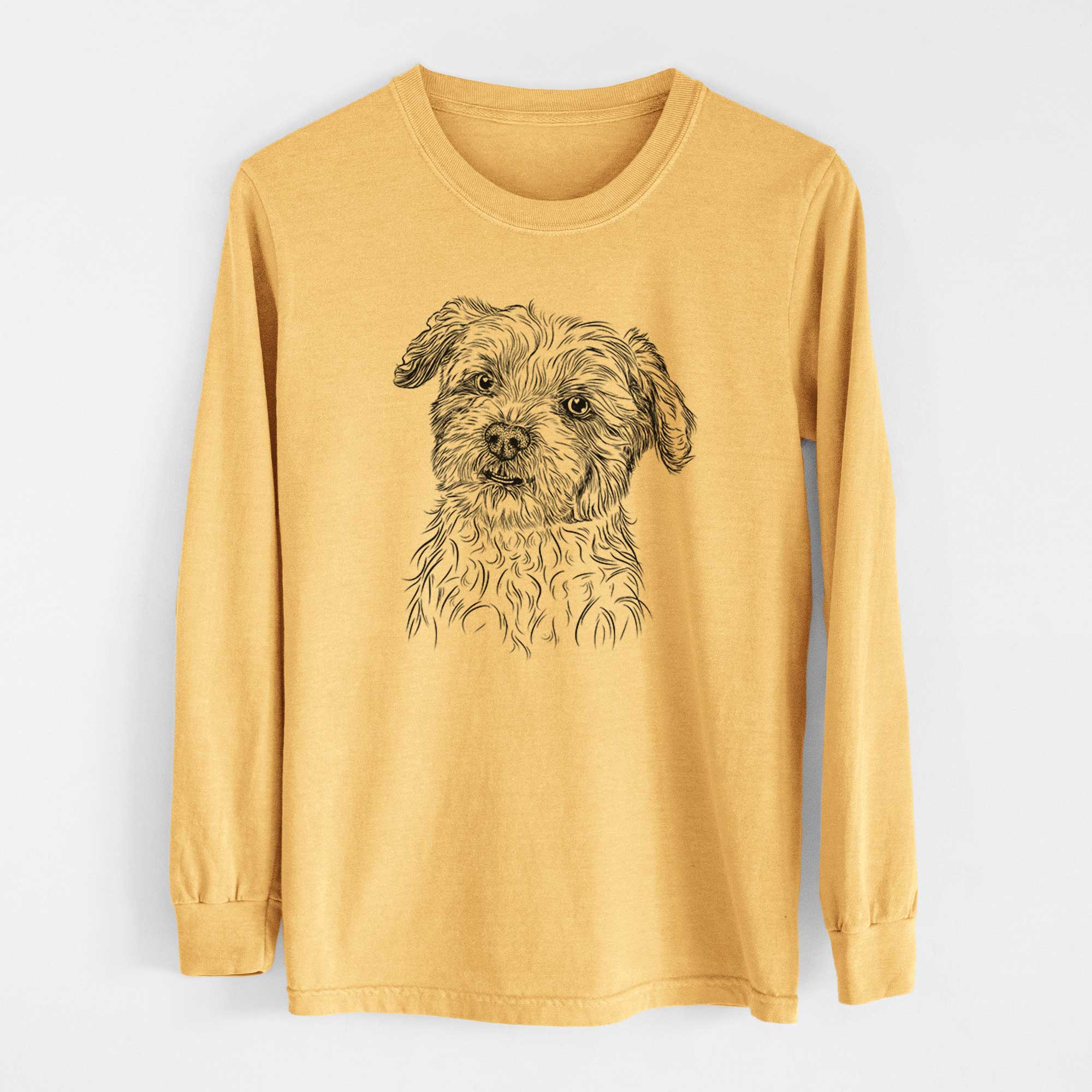 Bare Roxie the Schnauzer Shih Tzu Mix - Heavyweight 100% Cotton Long Sleeve