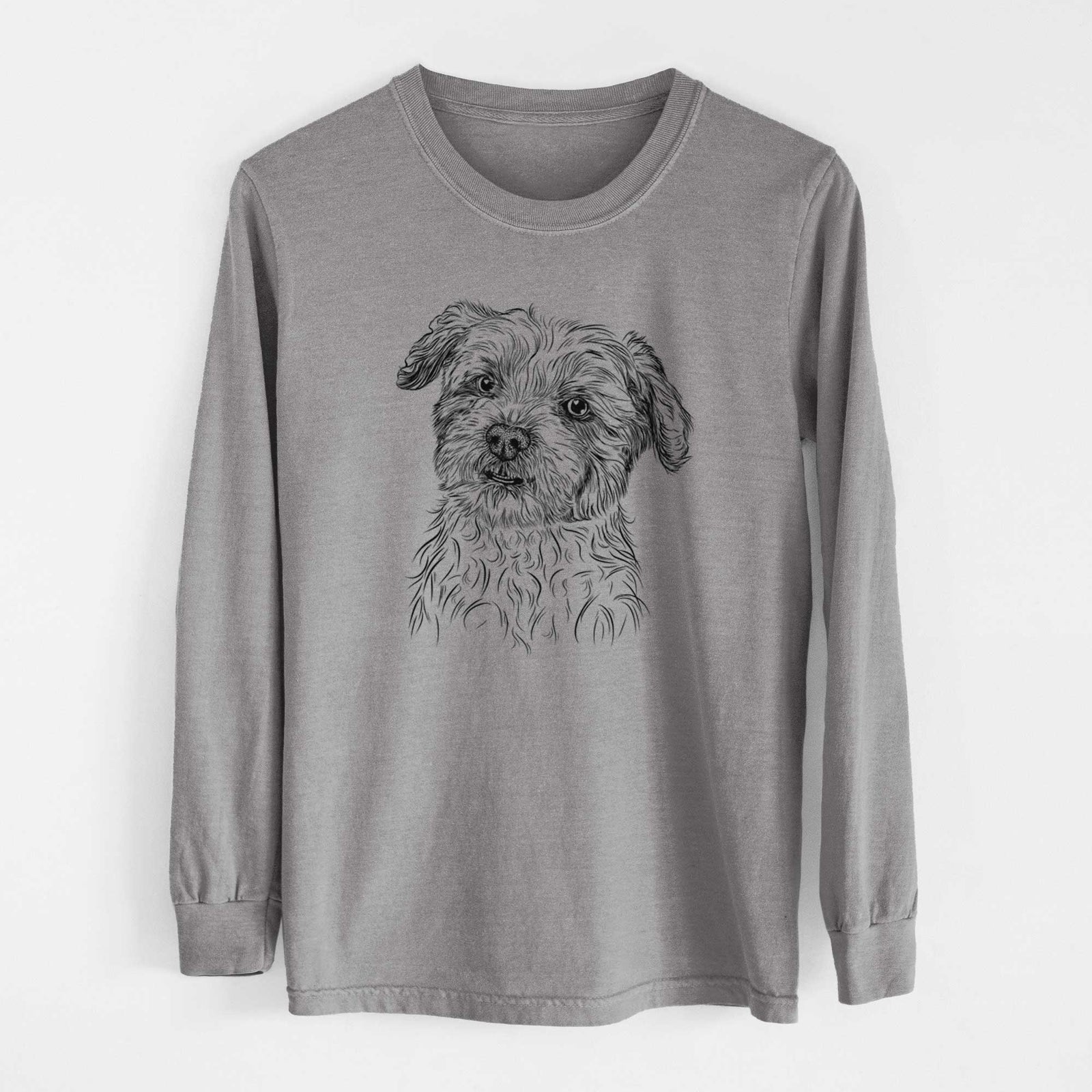 Bare Roxie the Schnauzer Shih Tzu Mix - Heavyweight 100% Cotton Long Sleeve