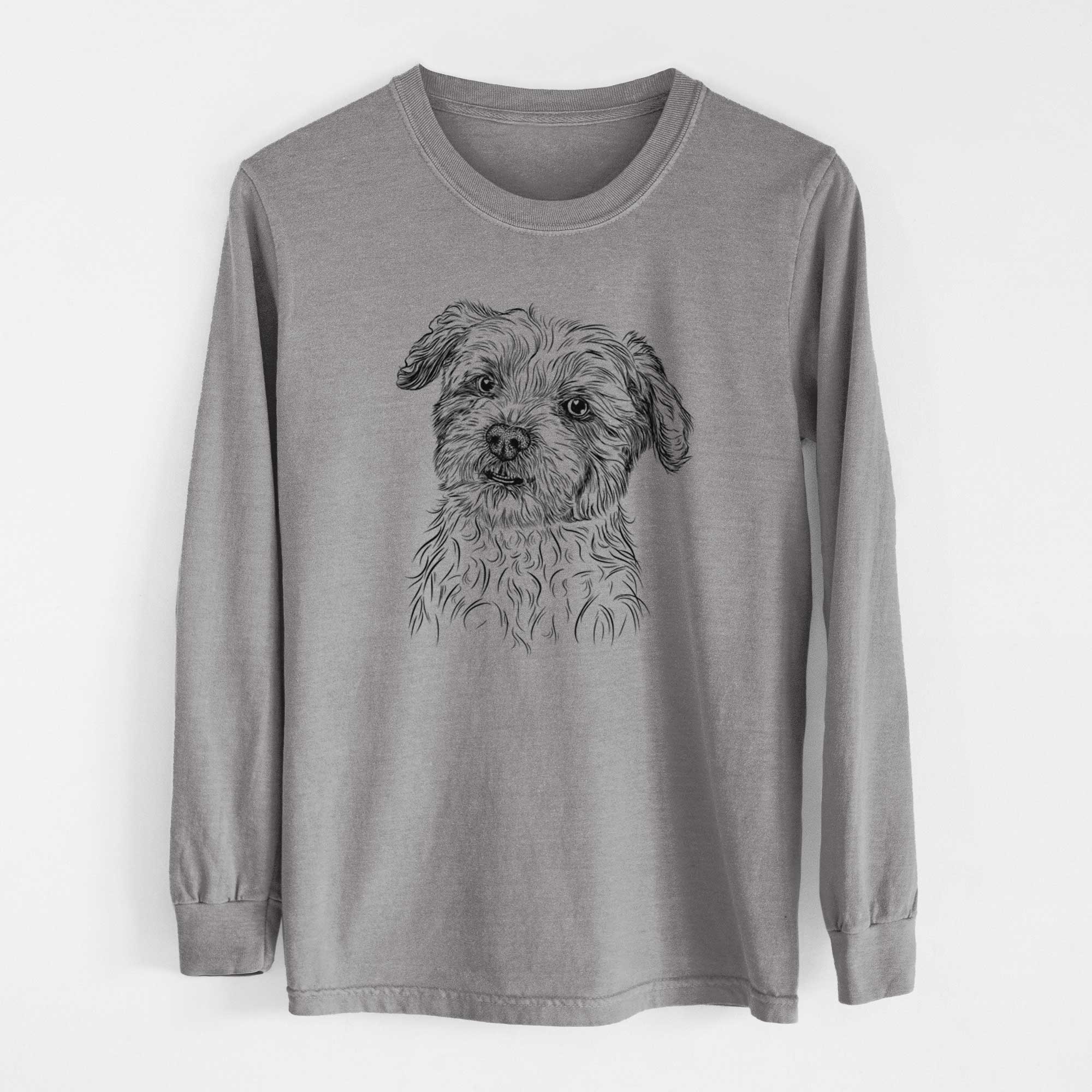 Bare Roxie the Schnauzer Shih Tzu Mix - Heavyweight 100% Cotton Long Sleeve