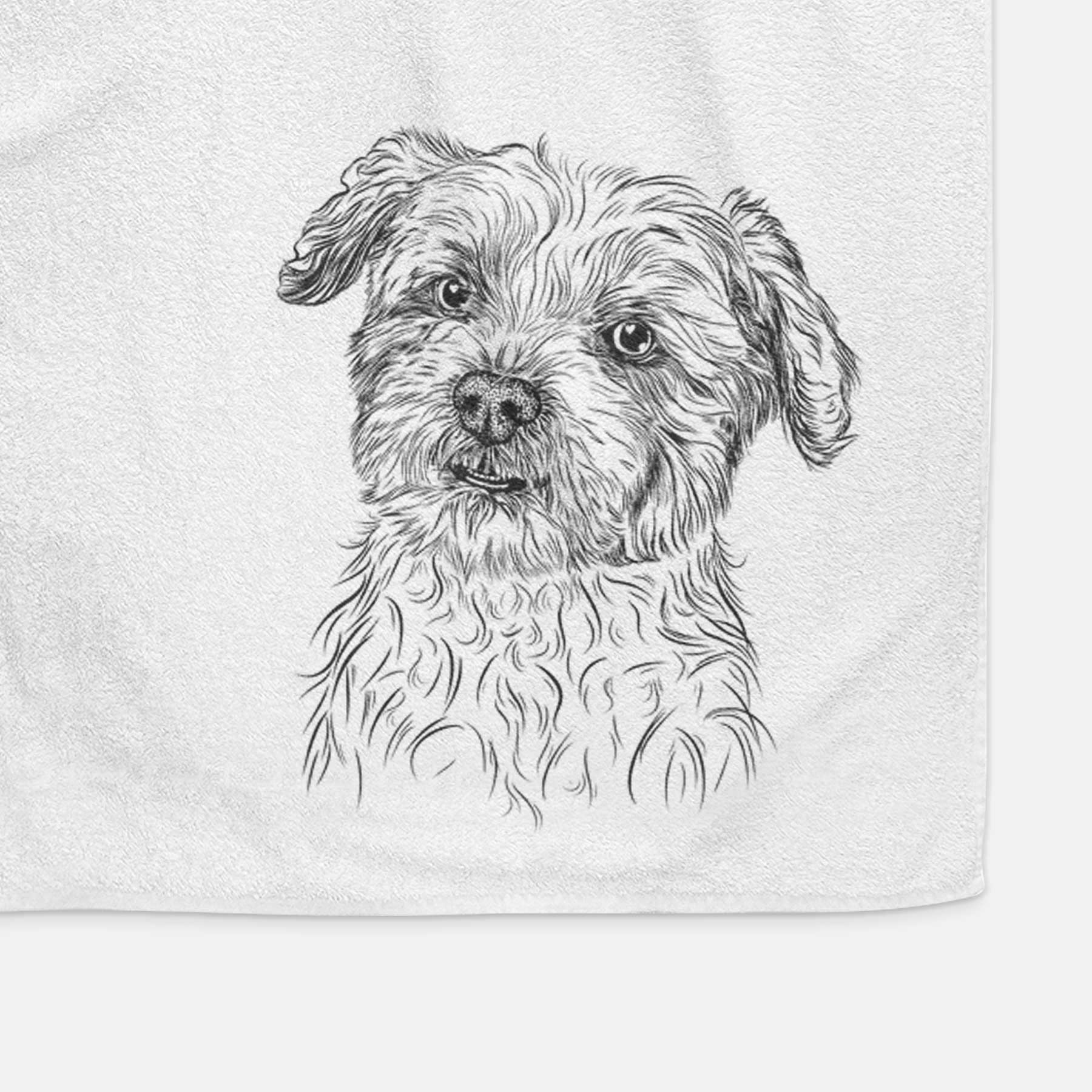 Roxie the Schnauzer Shih Tzu Mix Decorative Hand Towel