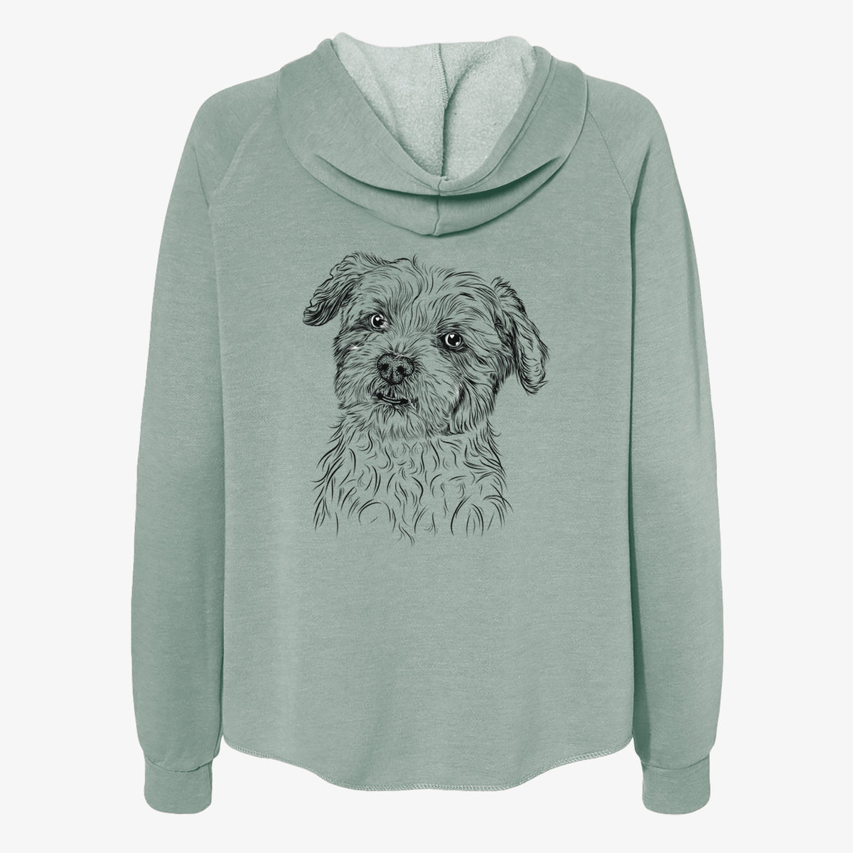 Roxie the Schnauzer Shih Tzu Mix - Women's Cali Wave Zip-Up Sweatshirt