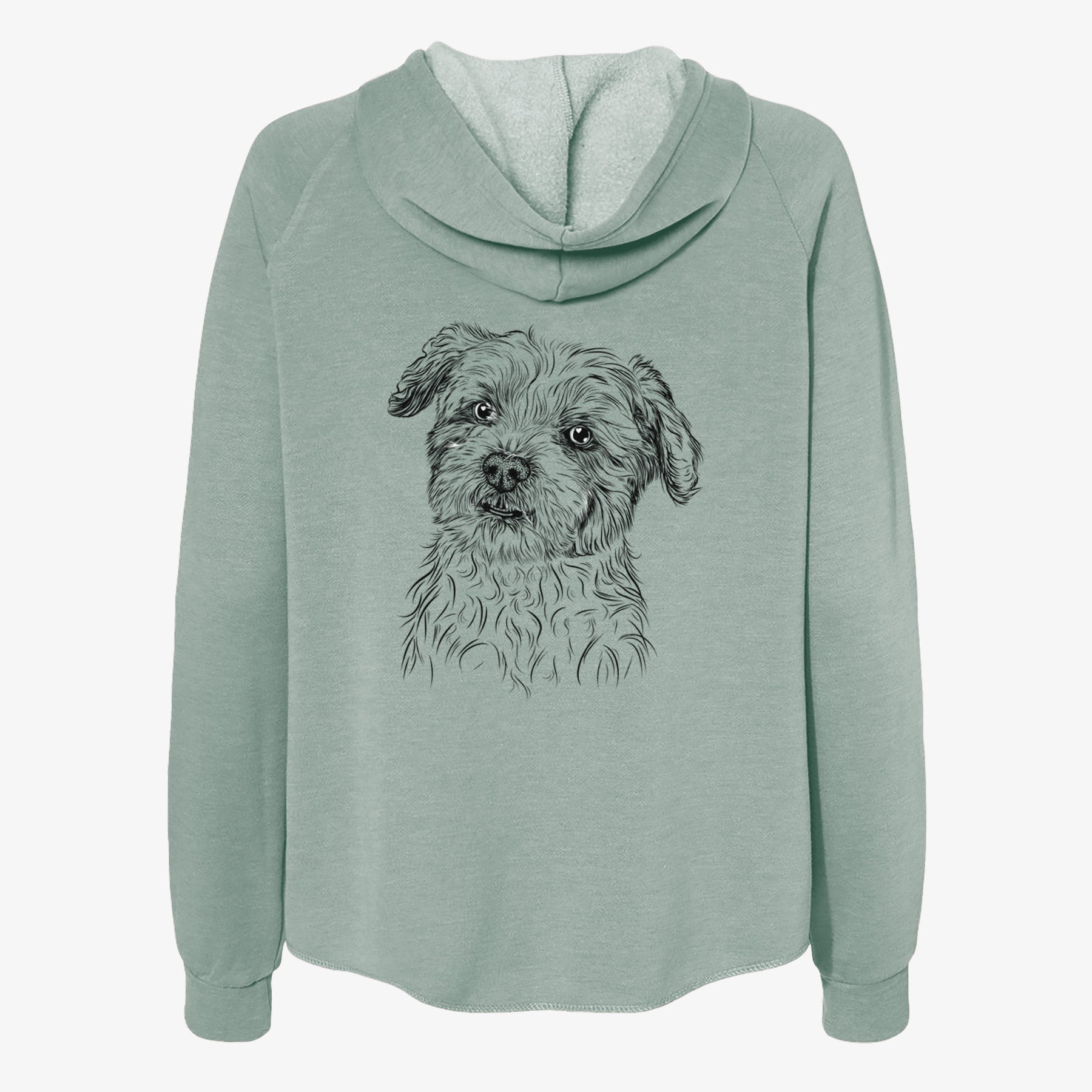Roxie the Schnauzer Shih Tzu Mix - Women's Cali Wave Zip-Up Sweatshirt