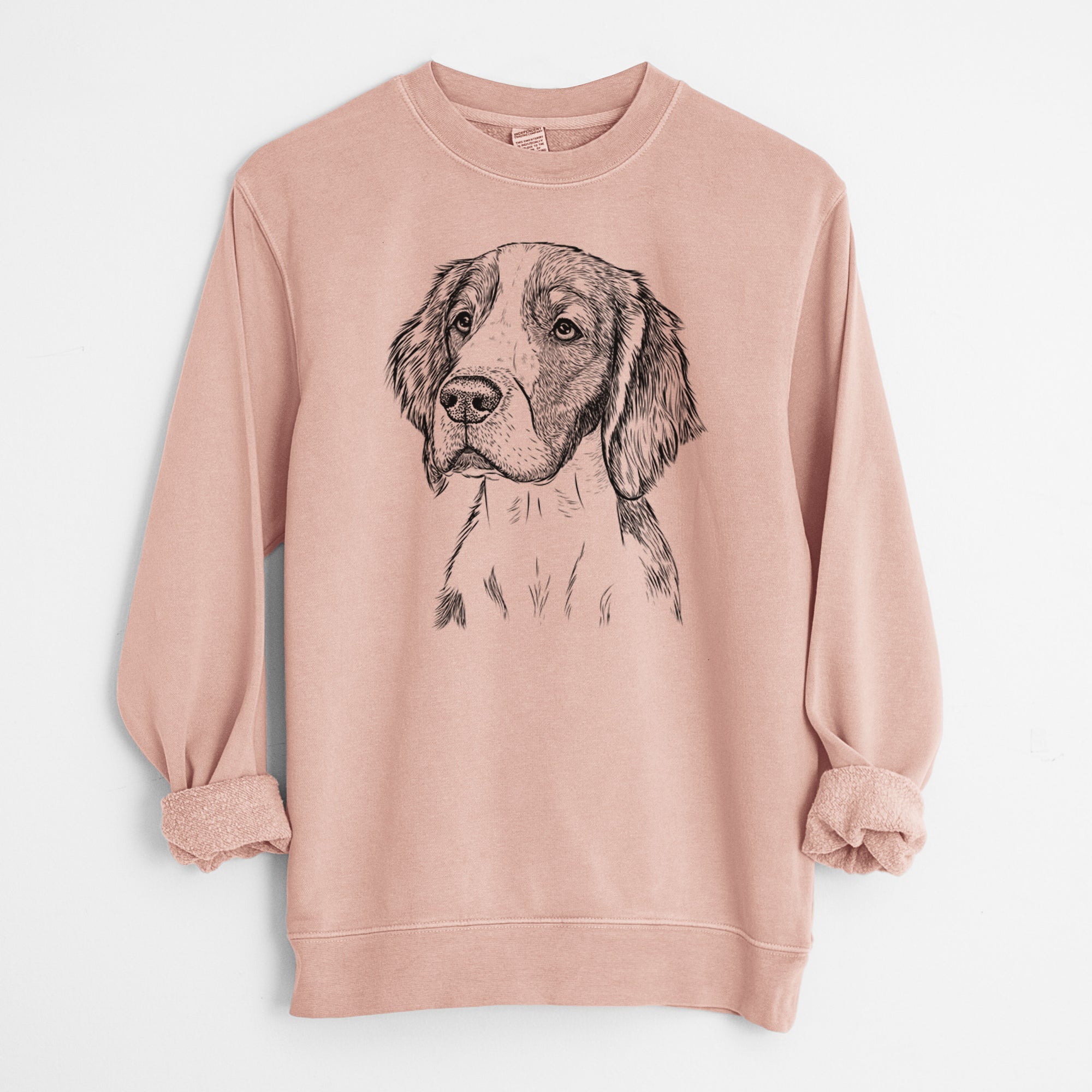 Bare Roxy the Welsh Springer Spaniel - Unisex Pigment Dyed Crew Sweatshirt