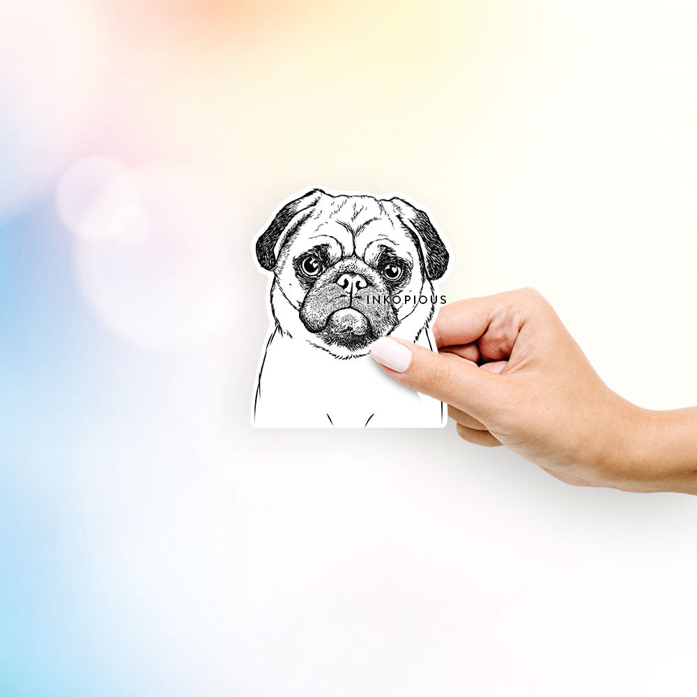 Ruby the Pug - Decal Sticker