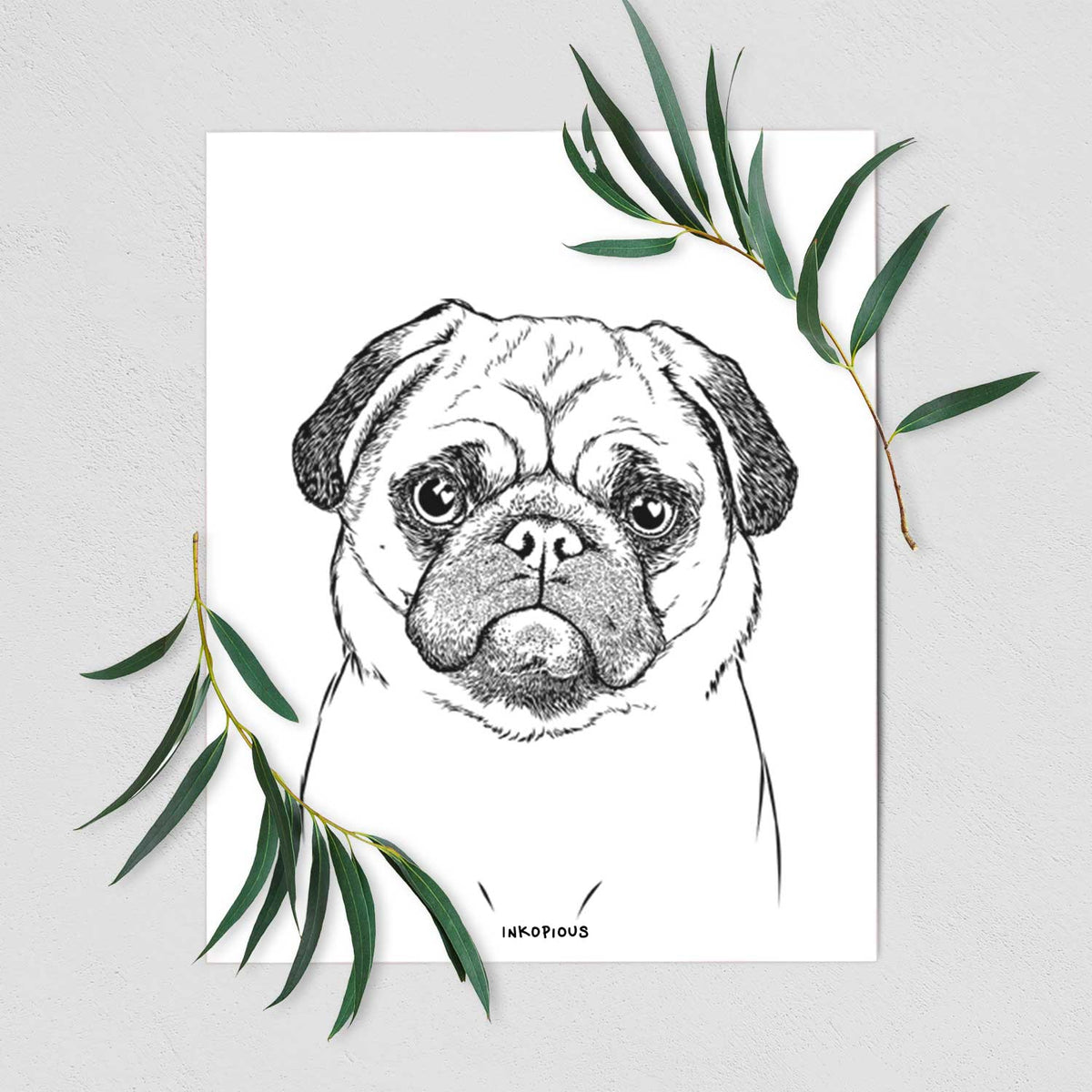 Ruby the Pug Art Print