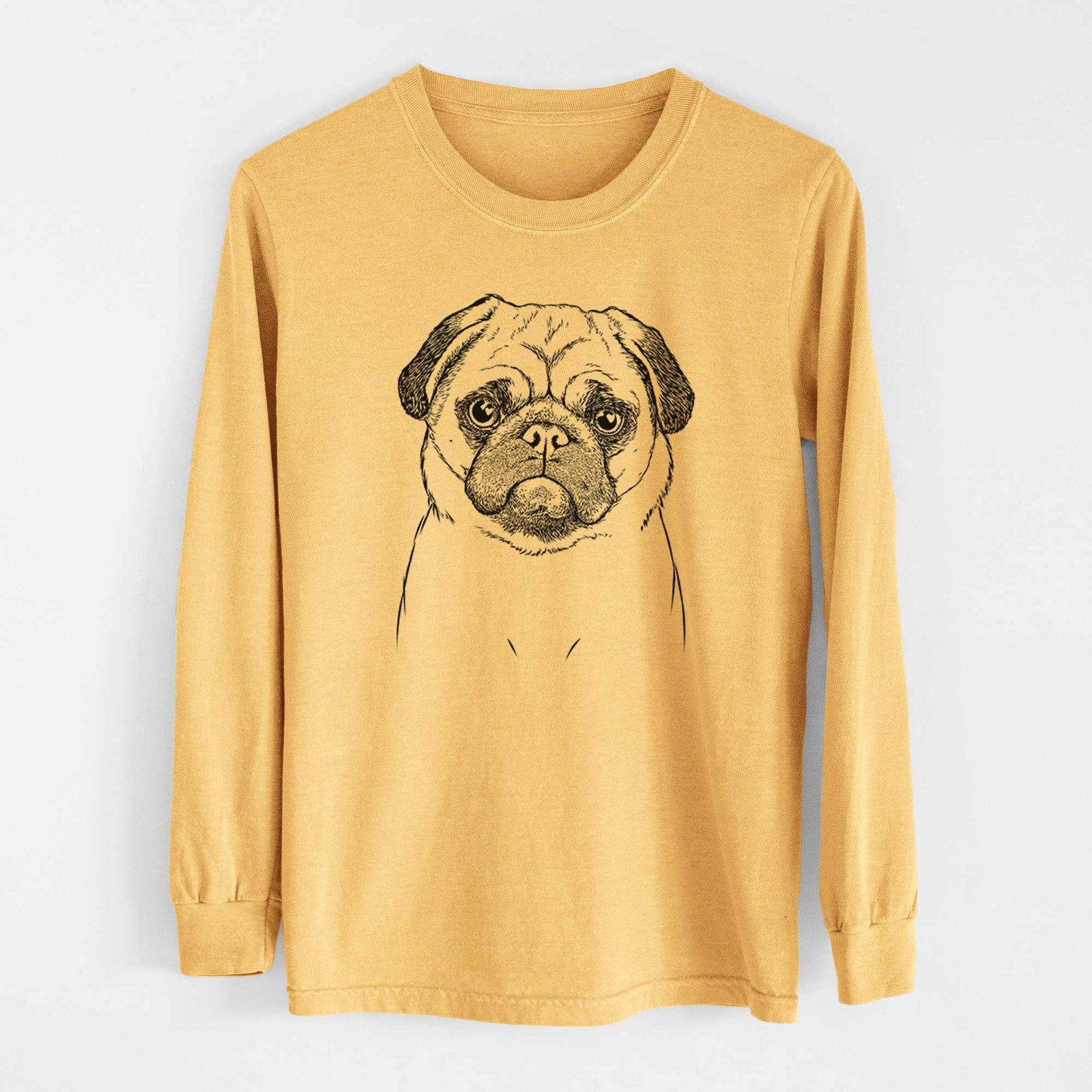 Bare Ruby the Pug - Heavyweight 100% Cotton Long Sleeve